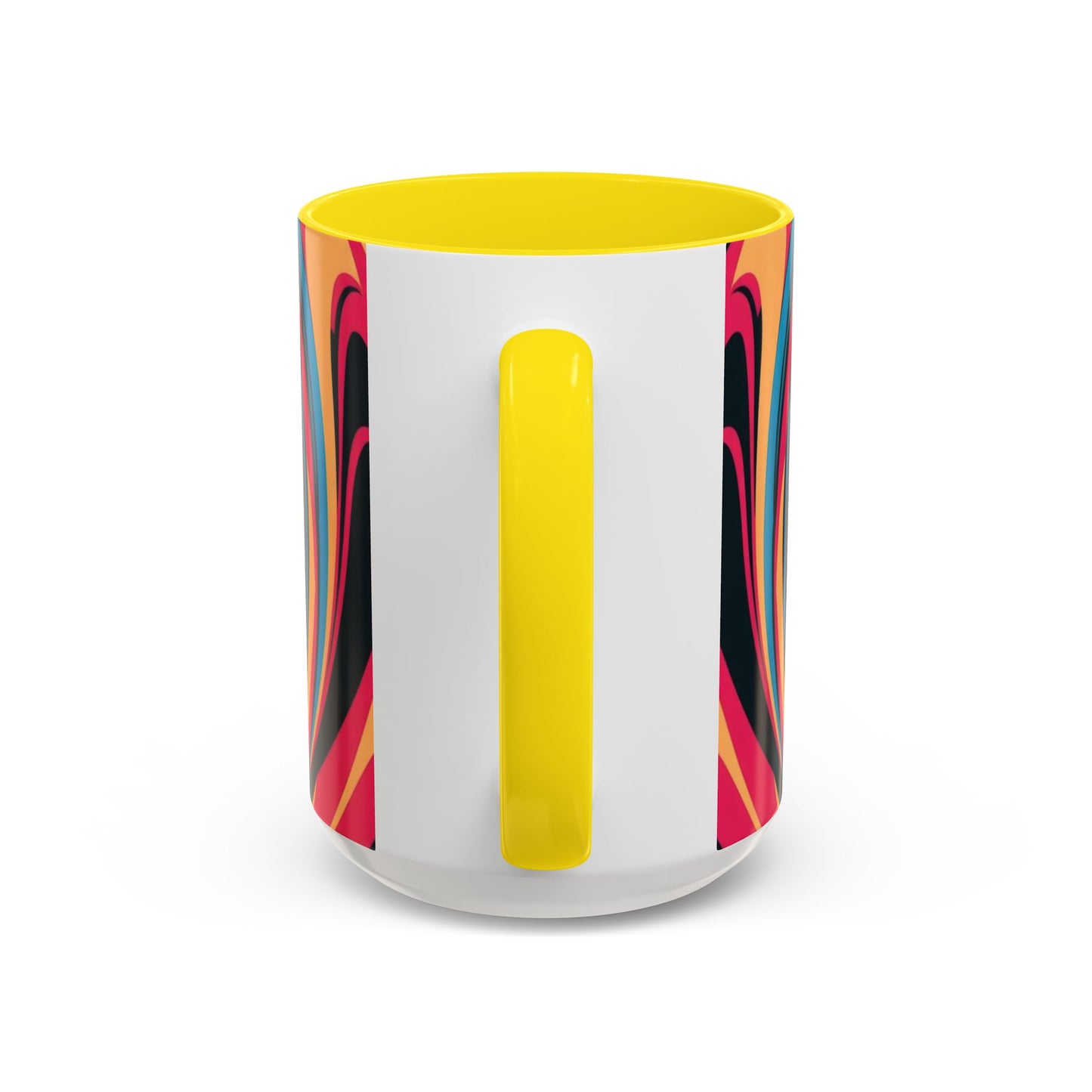 Optical Illusion Accent Mug – Ceramic Coffee Cup