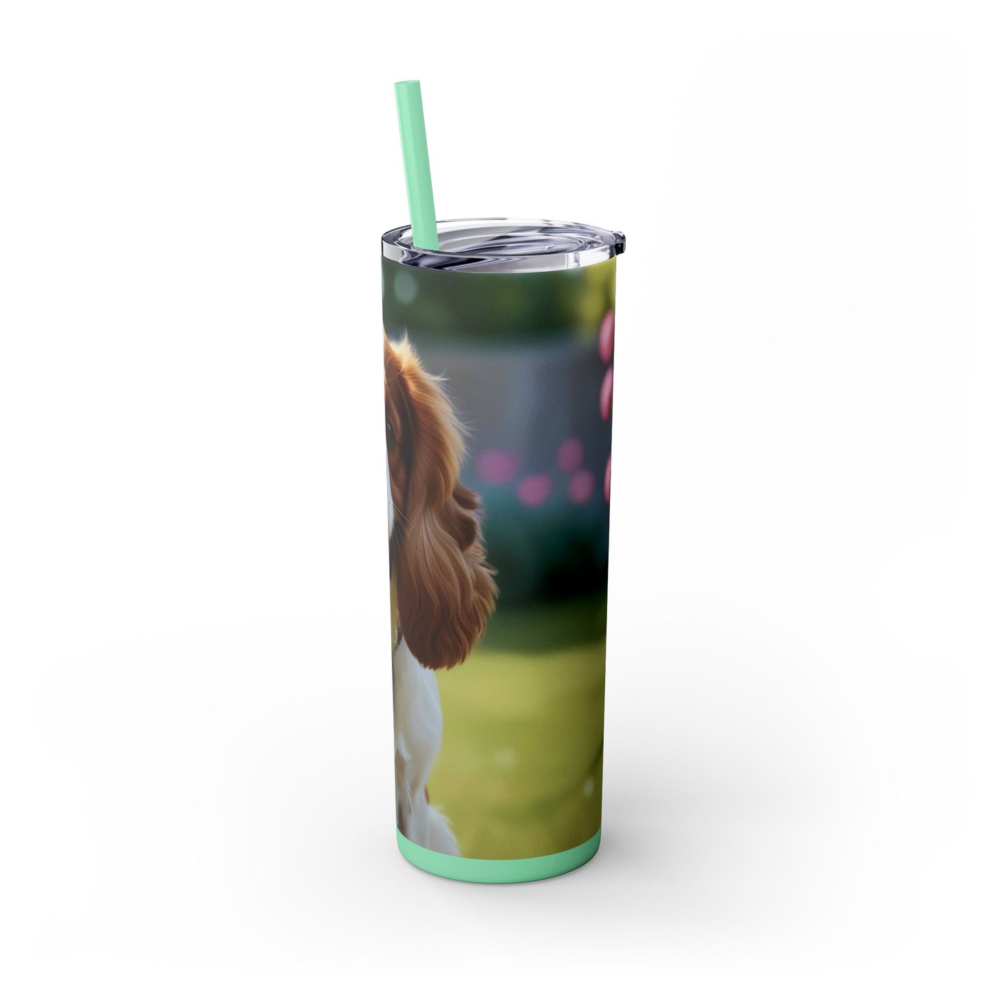 King Charles Spaniel Tumbler with Straw, 20oz