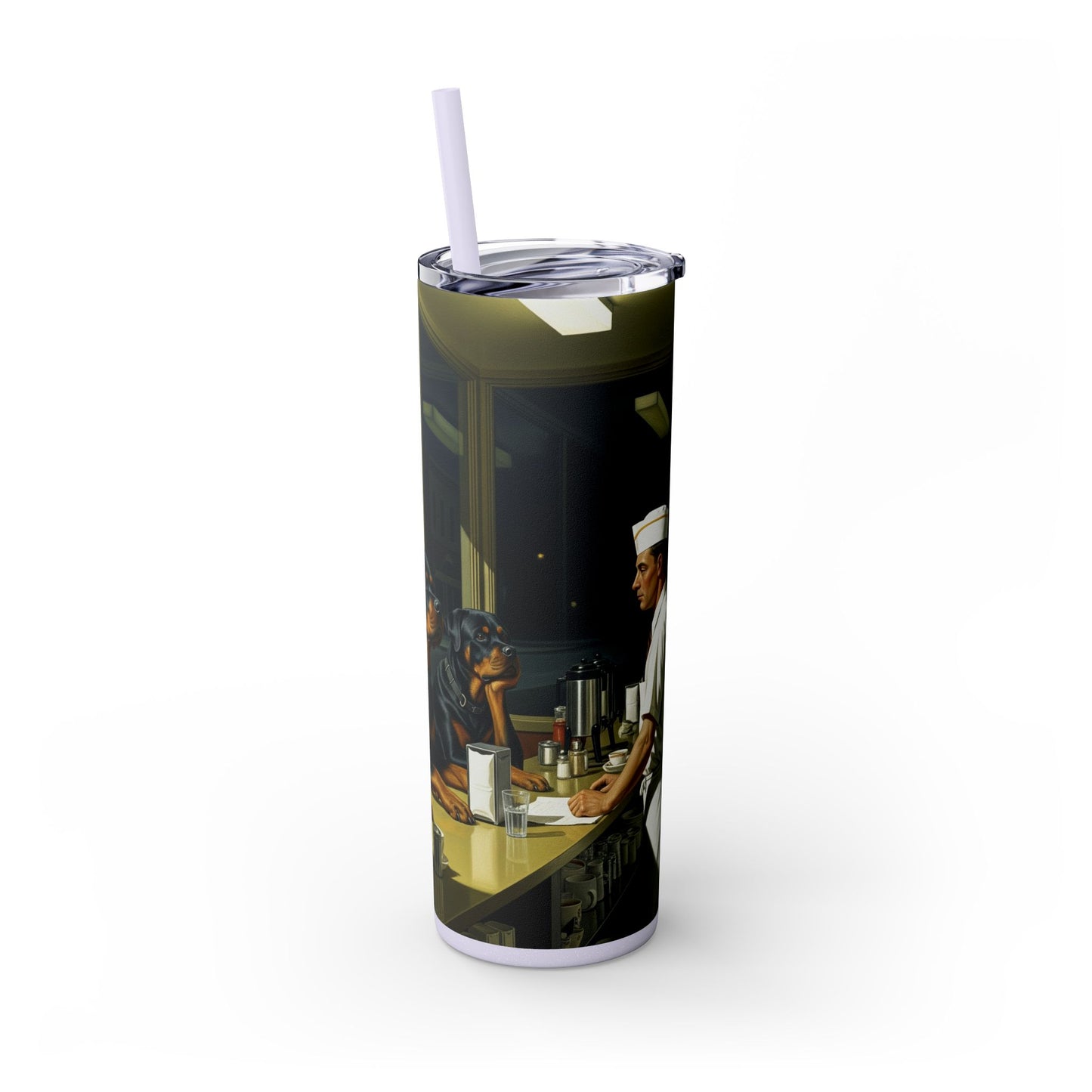 Rottweiler Tumbler with Straw, 20oz