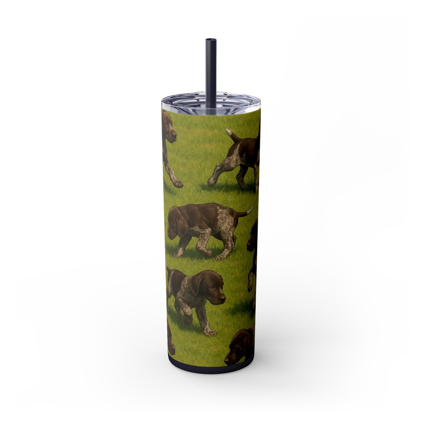 German Shorthaired Pointer puppies Tumbler with Straw, 20oz