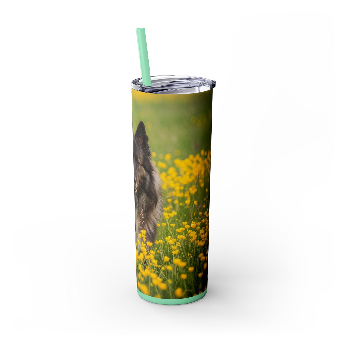 Belgian Sheepdog Tumbler with Straw, 20oz