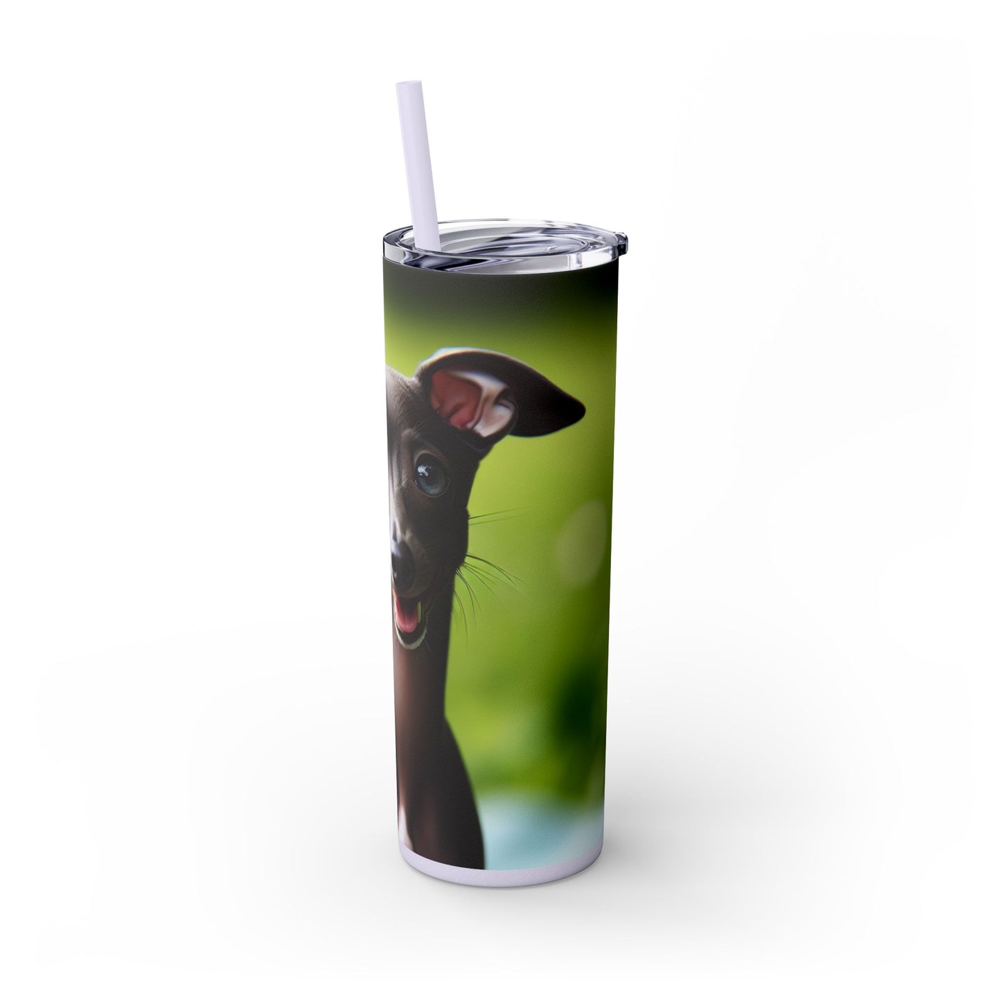 Italian Greyhound Tumbler with Straw, 20oz