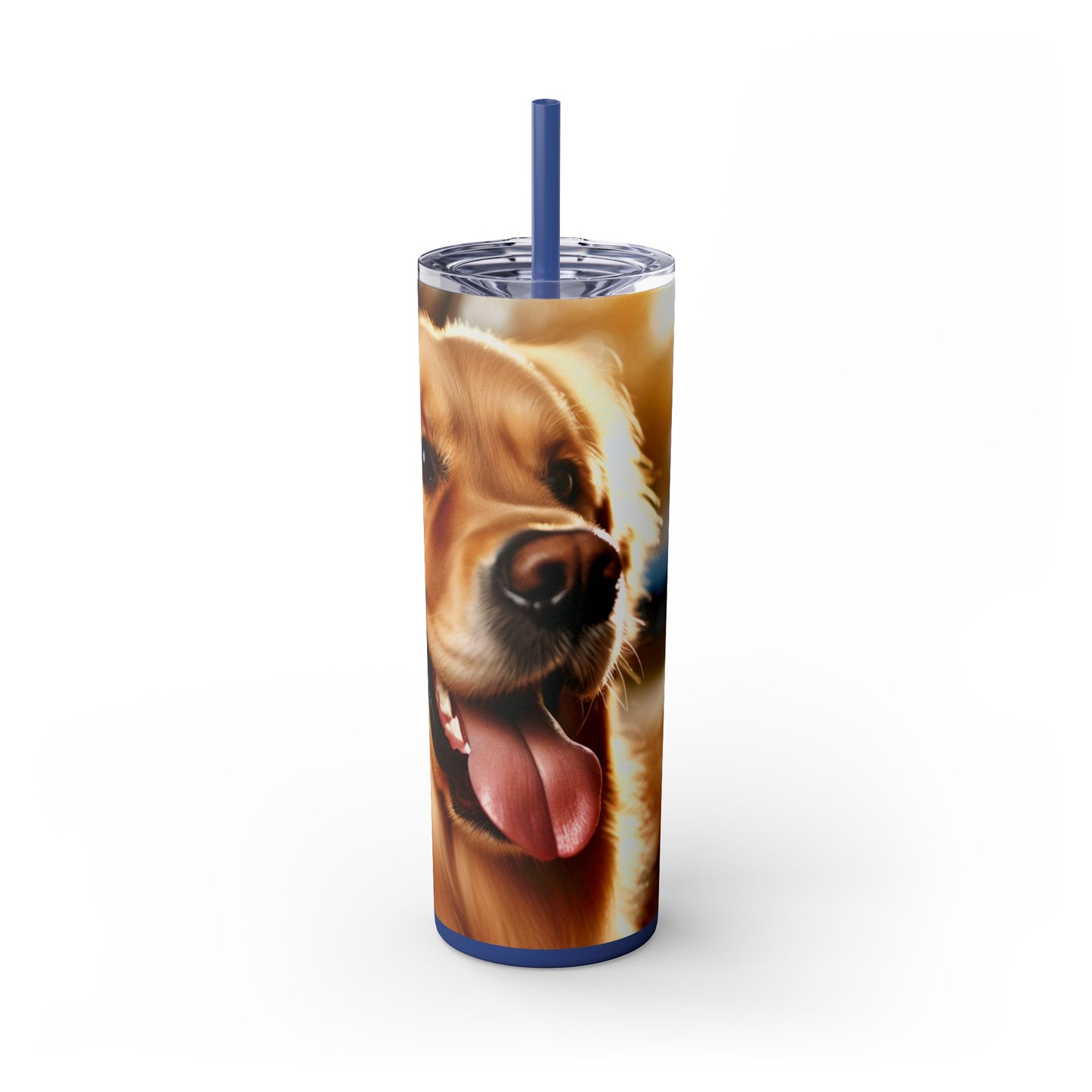 Golden Retriever Tumbler with Straw, 20oz