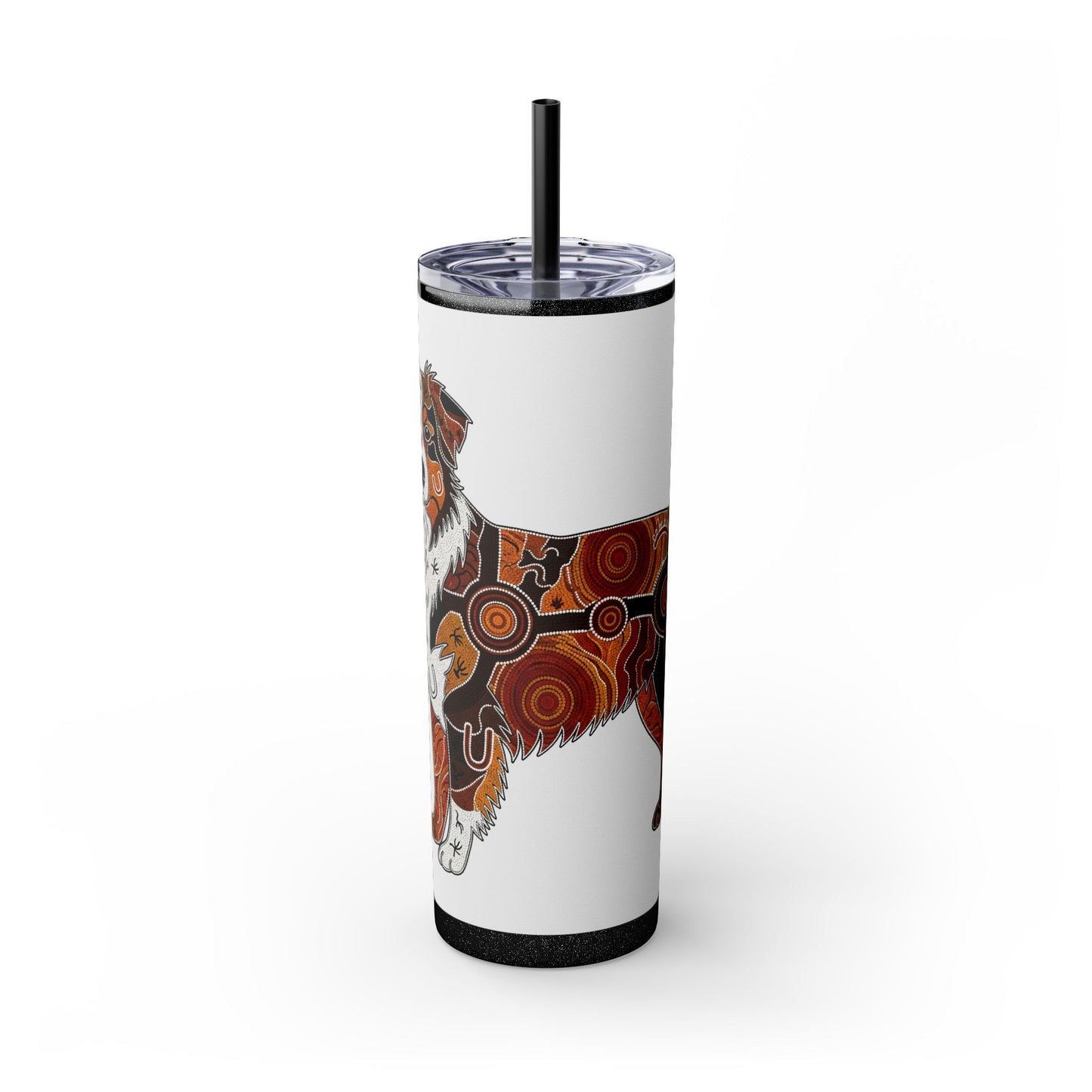 Australian Shepherd Skinny Tumbler with Straw, 20oz