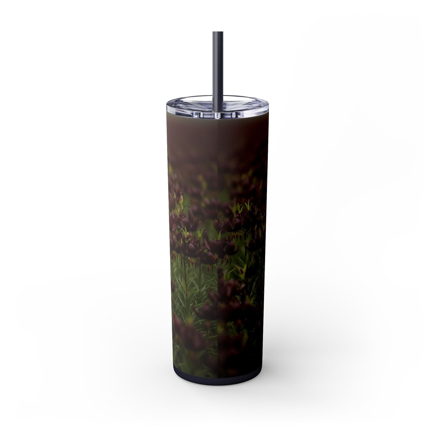 American Eskimo Dog Skinny Tumbler with Straw, 20oz