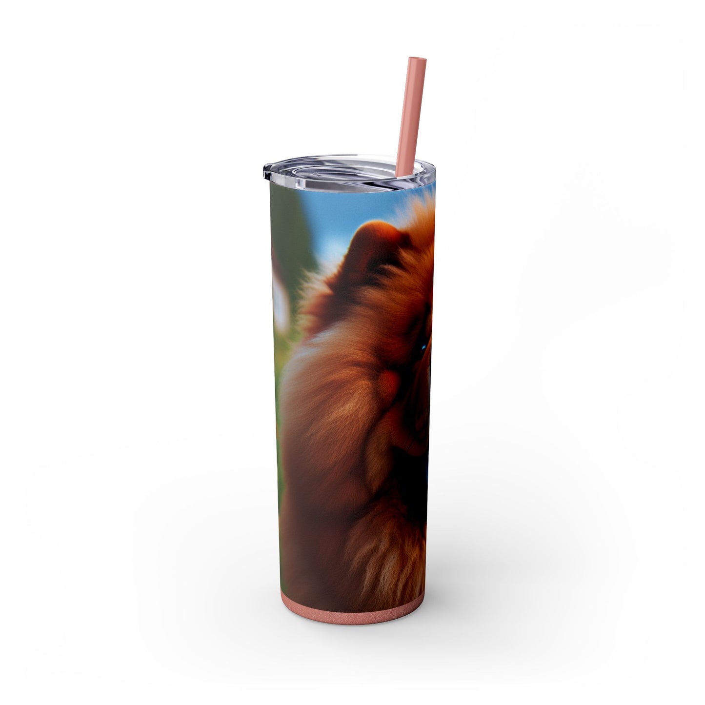 Chow Chow Skinny Tumbler with Straw, 20oz
