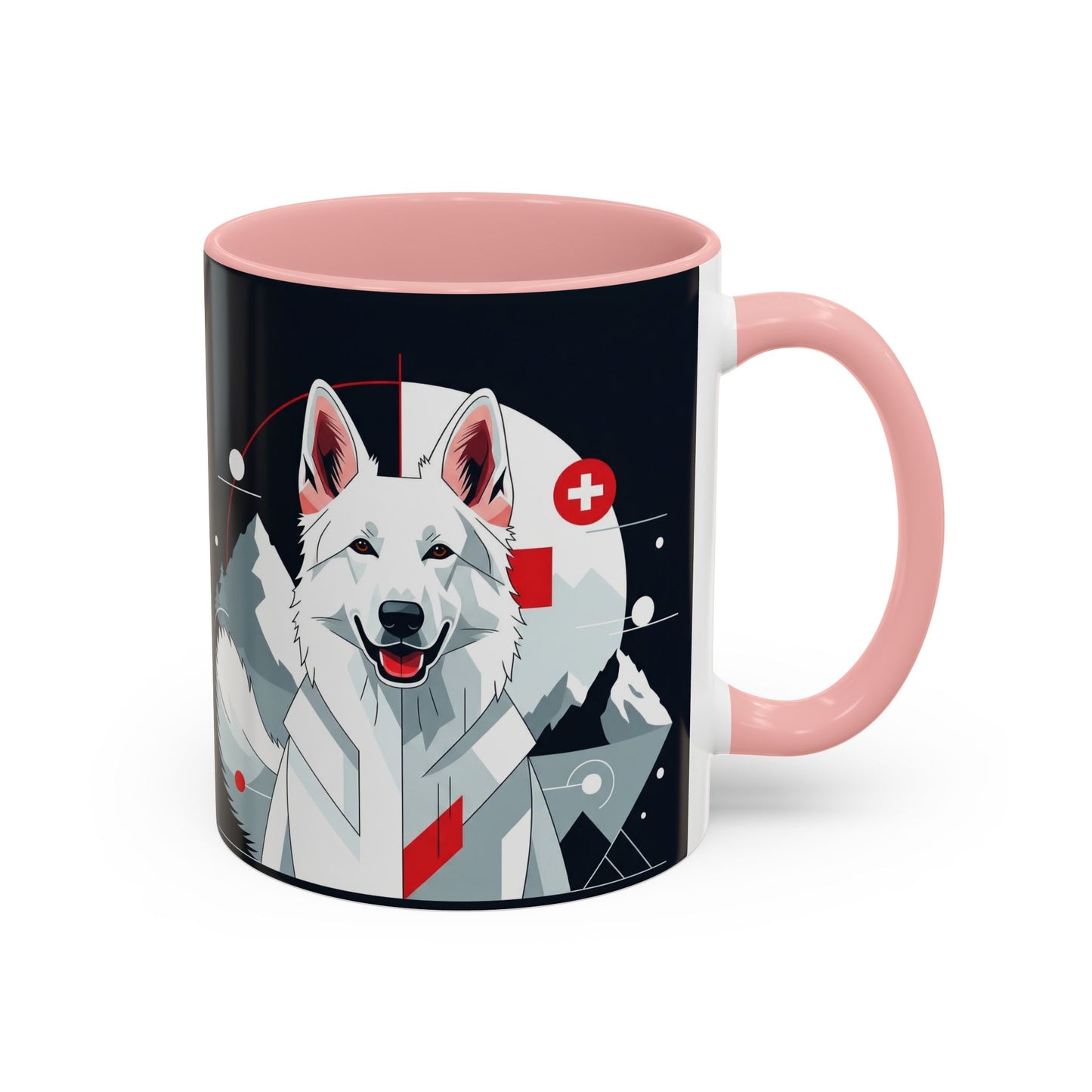 White Swiss Shepherd Dog Accent Coffee Mug - Perfect Gift for Dog Lovers