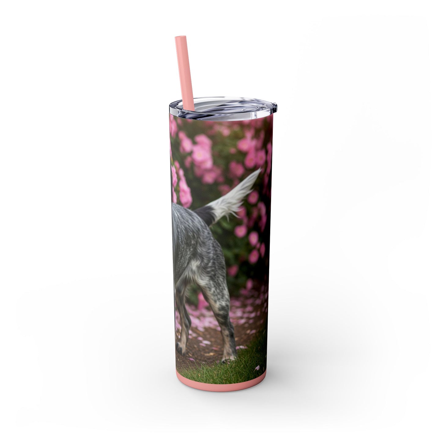 Blue Picardy Spaniel Tumbler with Straw, 20oz