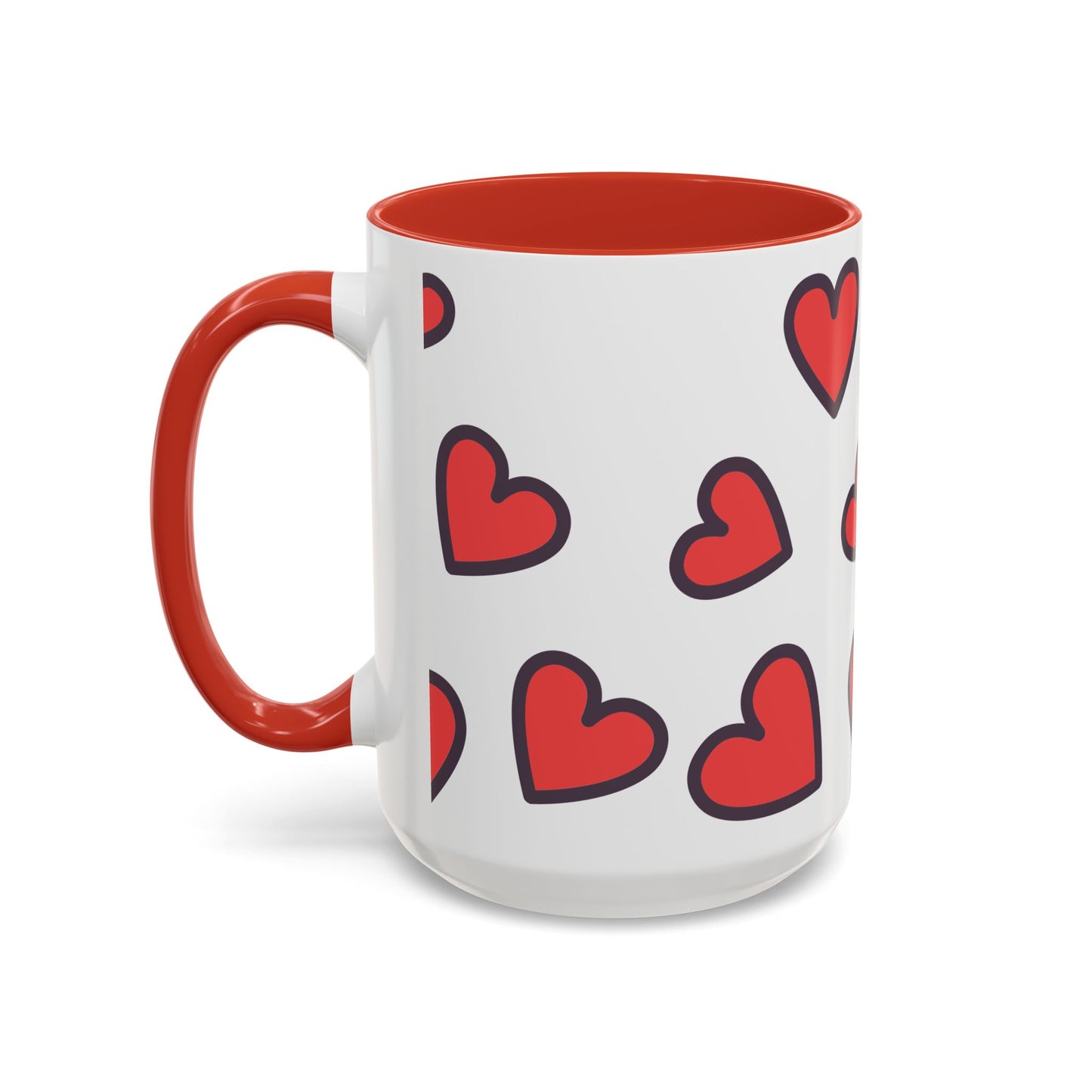 Hearts Accent Coffee Mug - Perfect Gift for Dog Lovers