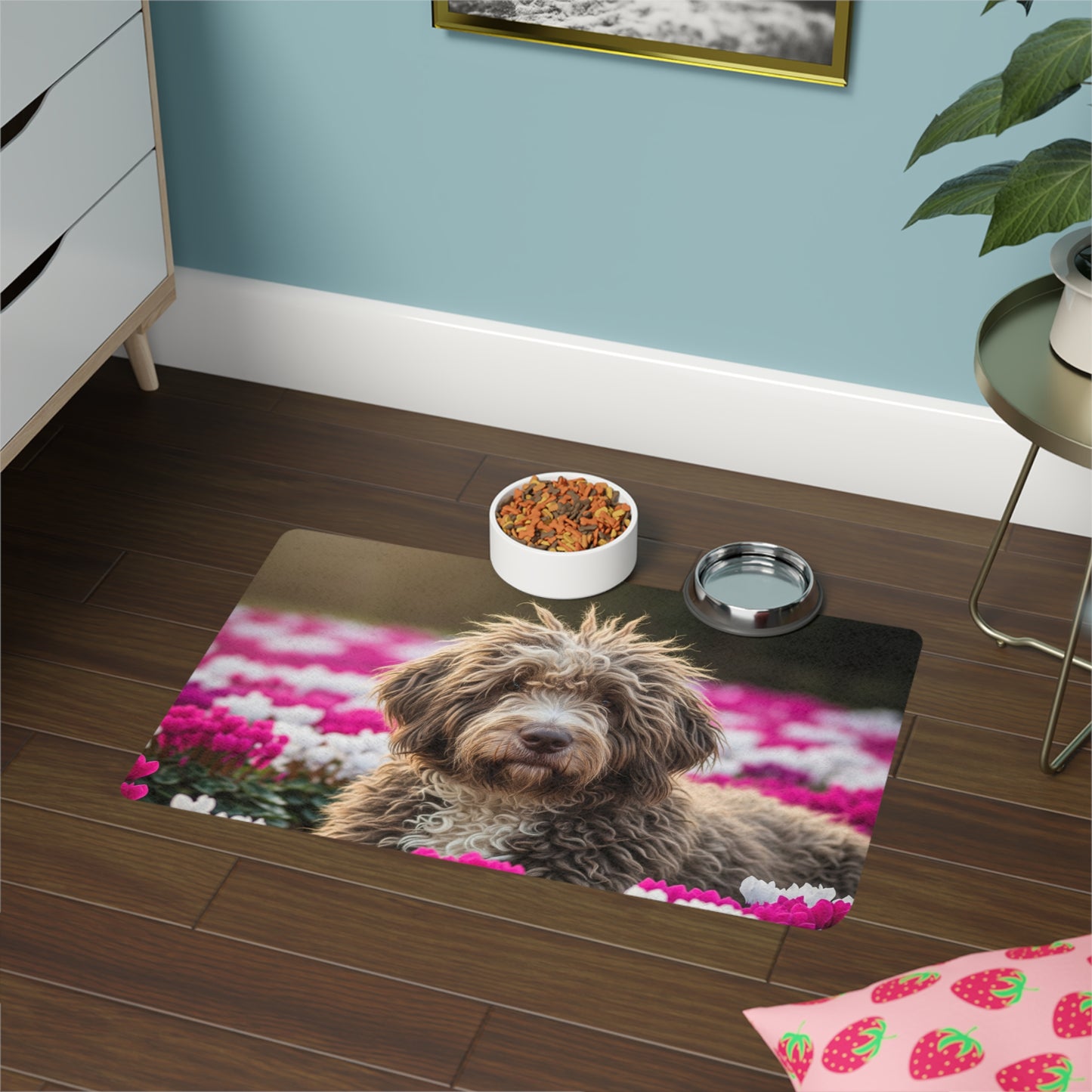 Pet Food Mat (12x18) - Bergamasco Sheepdog