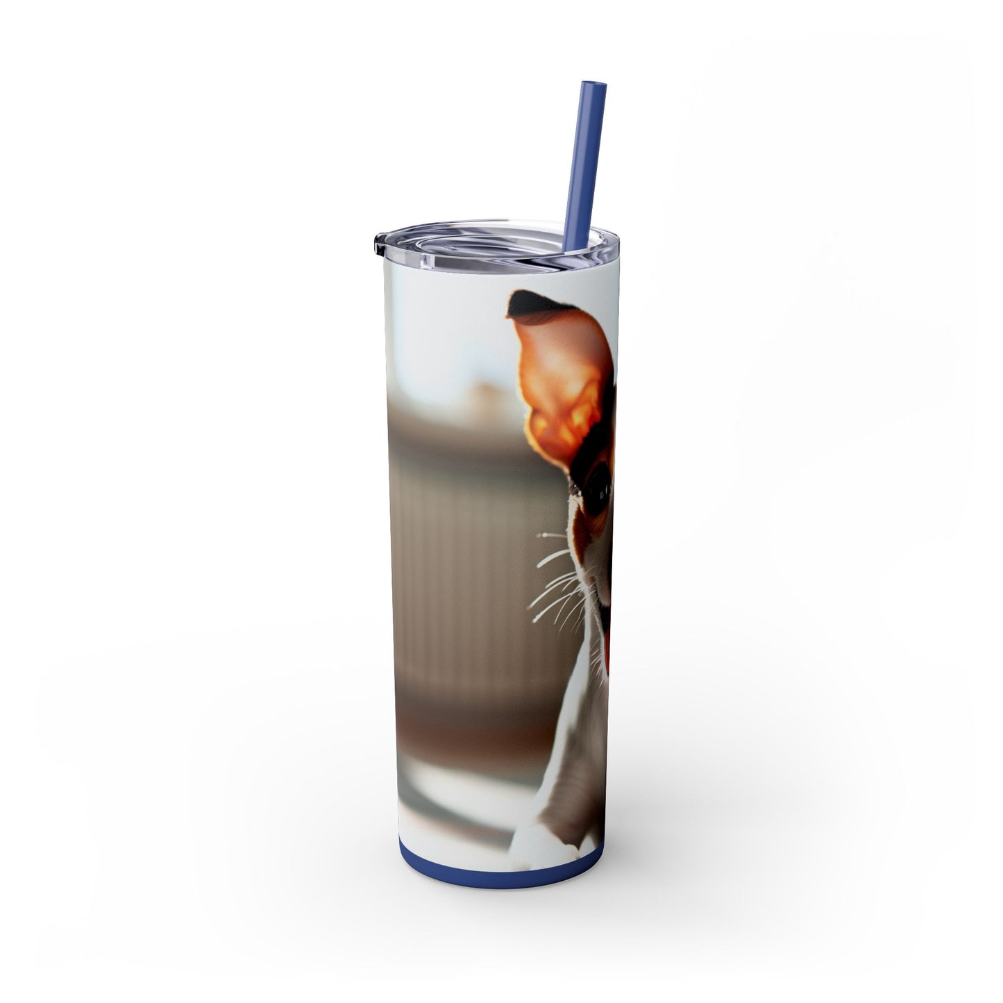 Toy Fox Terrier Tumbler with Straw, 20oz