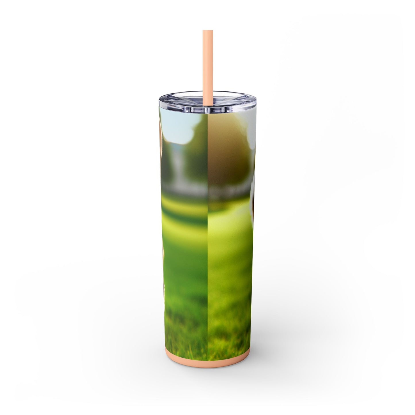 Welsh Corgi Pembroke Skinny Tumbler with Straw, 20oz