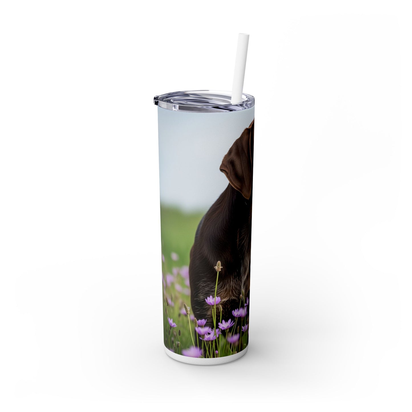 German Wirehaired Pointer Tumbler with Straw, 20oz