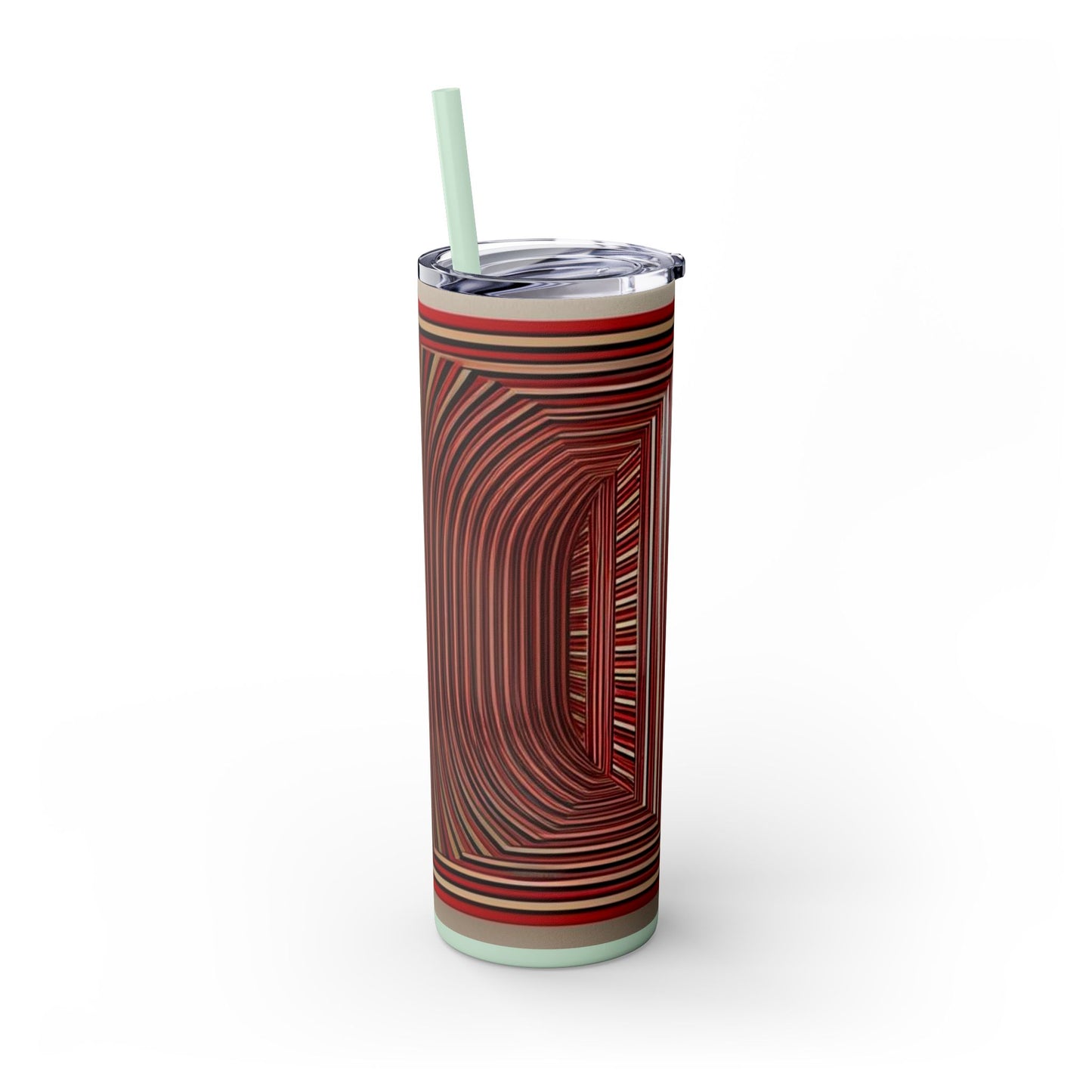 Optical Illusion Skinny Tumbler with Straw, 20oz