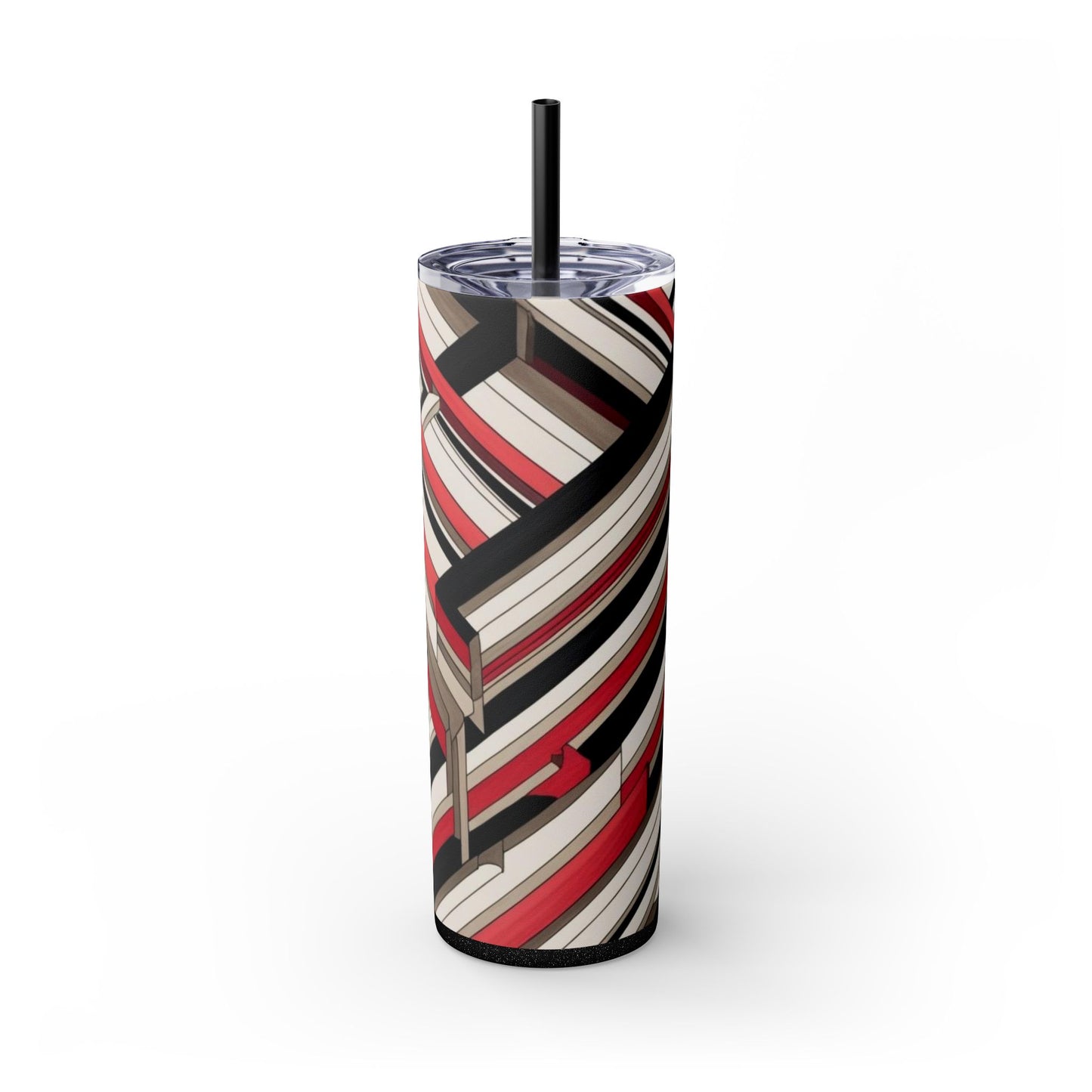 Optical Illusion Skinny Tumbler with Straw, 20oz