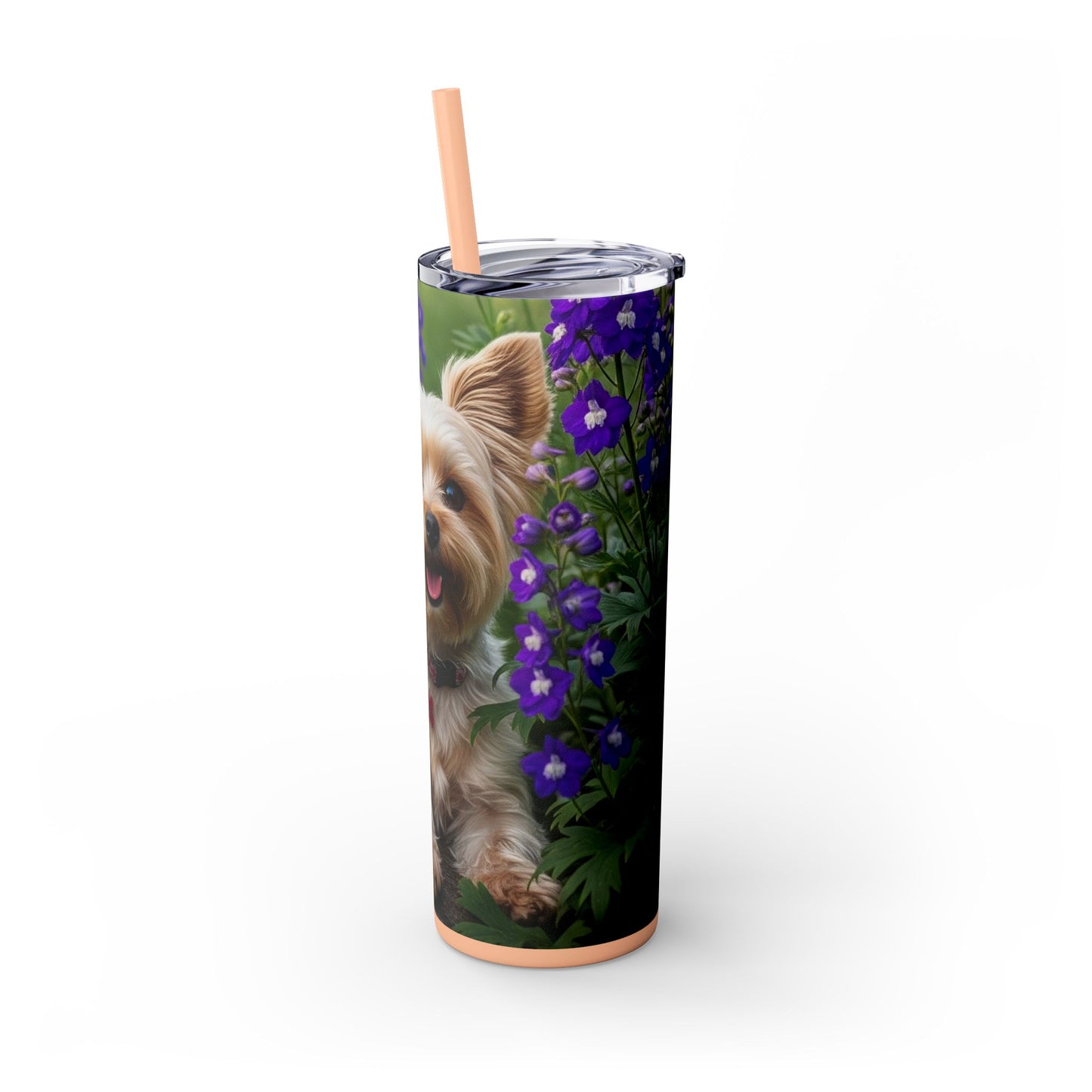 Yorkiepoo Tumbler with Straw, 20oz