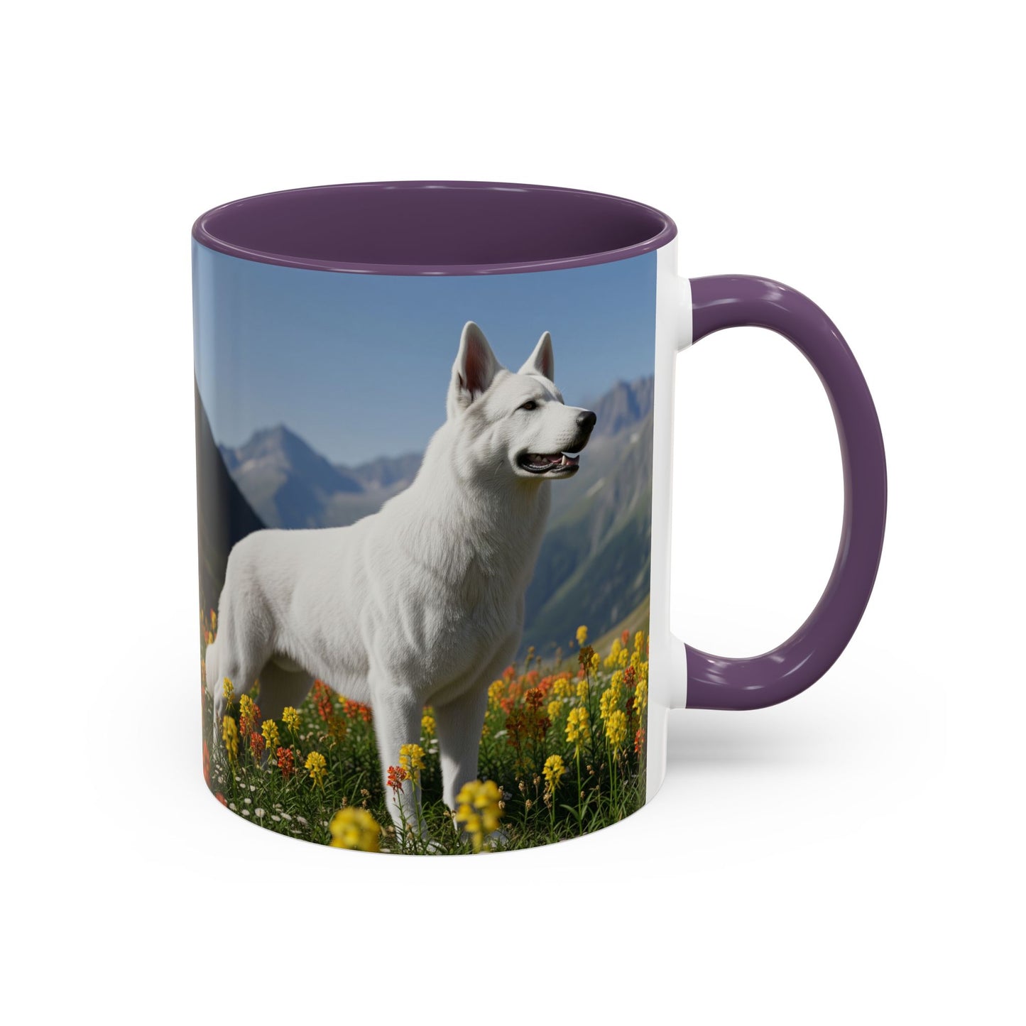 White Swiss Shepherd Dog Accent Coffee Mug - Perfect Gift for Dog Lovers