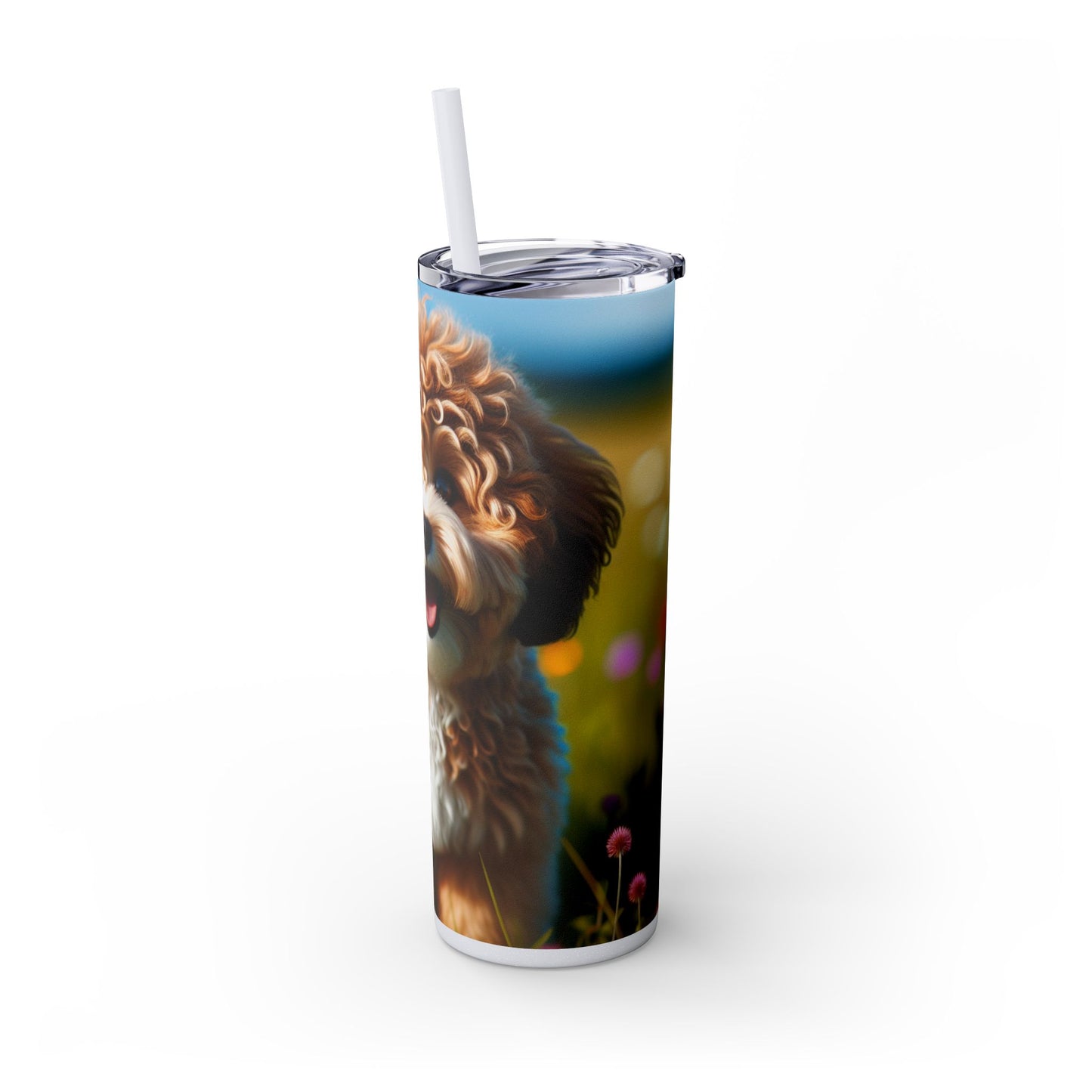 Russkaya Tsvetnaya Bolonka Tumbler with Straw, 20oz