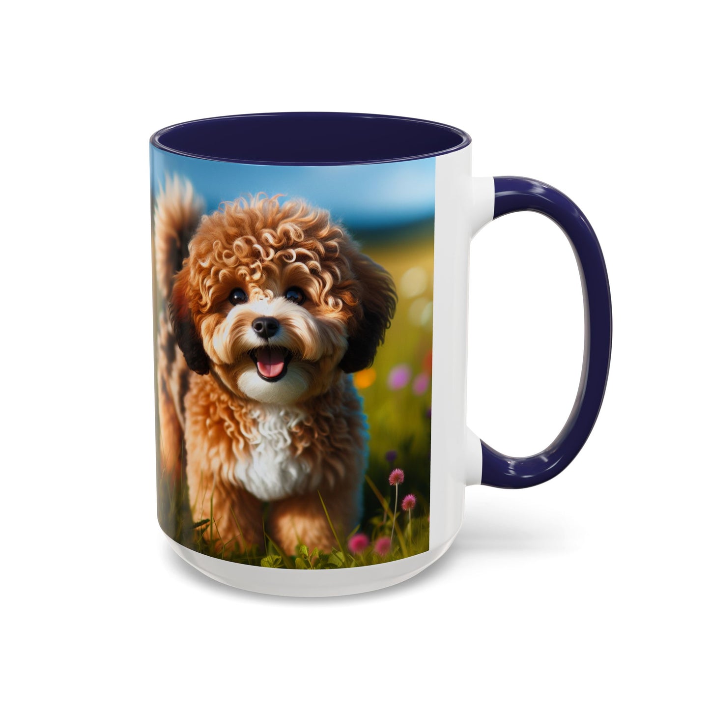 Russkaya Tsvetnaya Bolonka Accent Coffee Mug - Perfect Gift for Dog Lovers