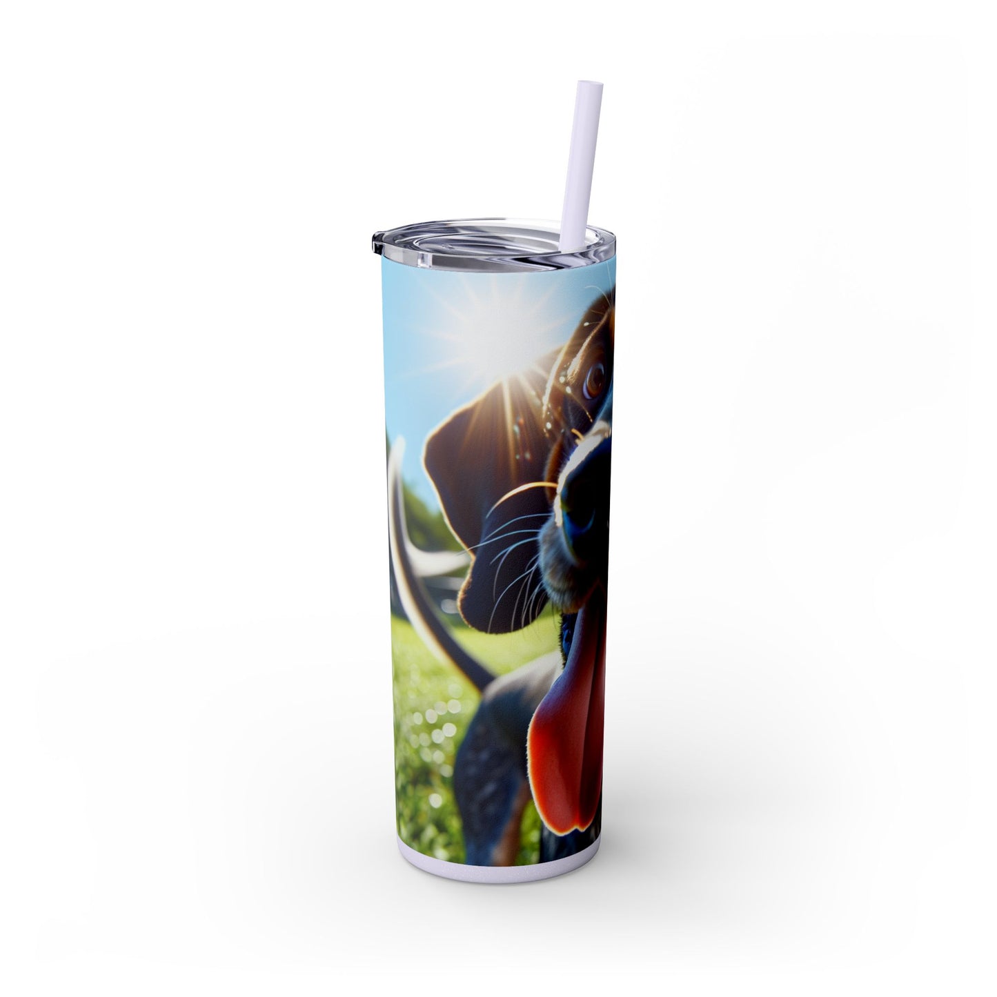 Bluetick Coonhound Tumbler with Straw, 20oz