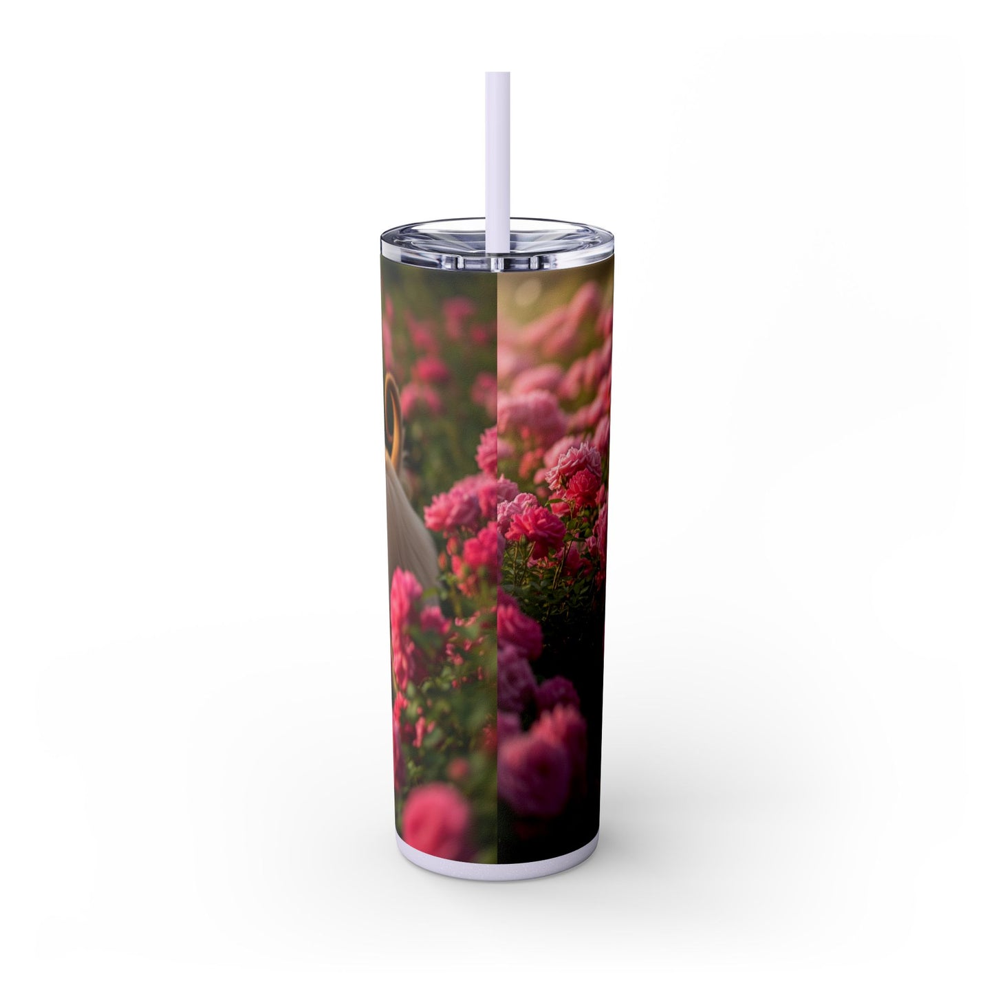 Afghan Hound Skinny Tumbler with Straw, 20oz