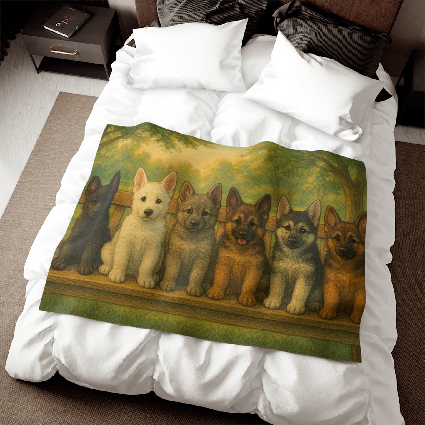 German Shepherd puppies Sweatshirt Blanket