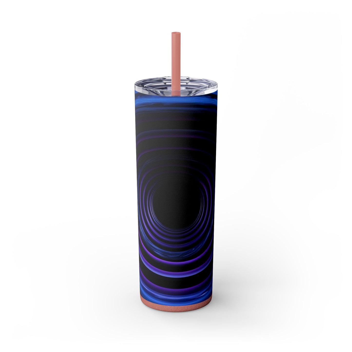 Optical Illusion Skinny Tumbler with Straw, 20oz
