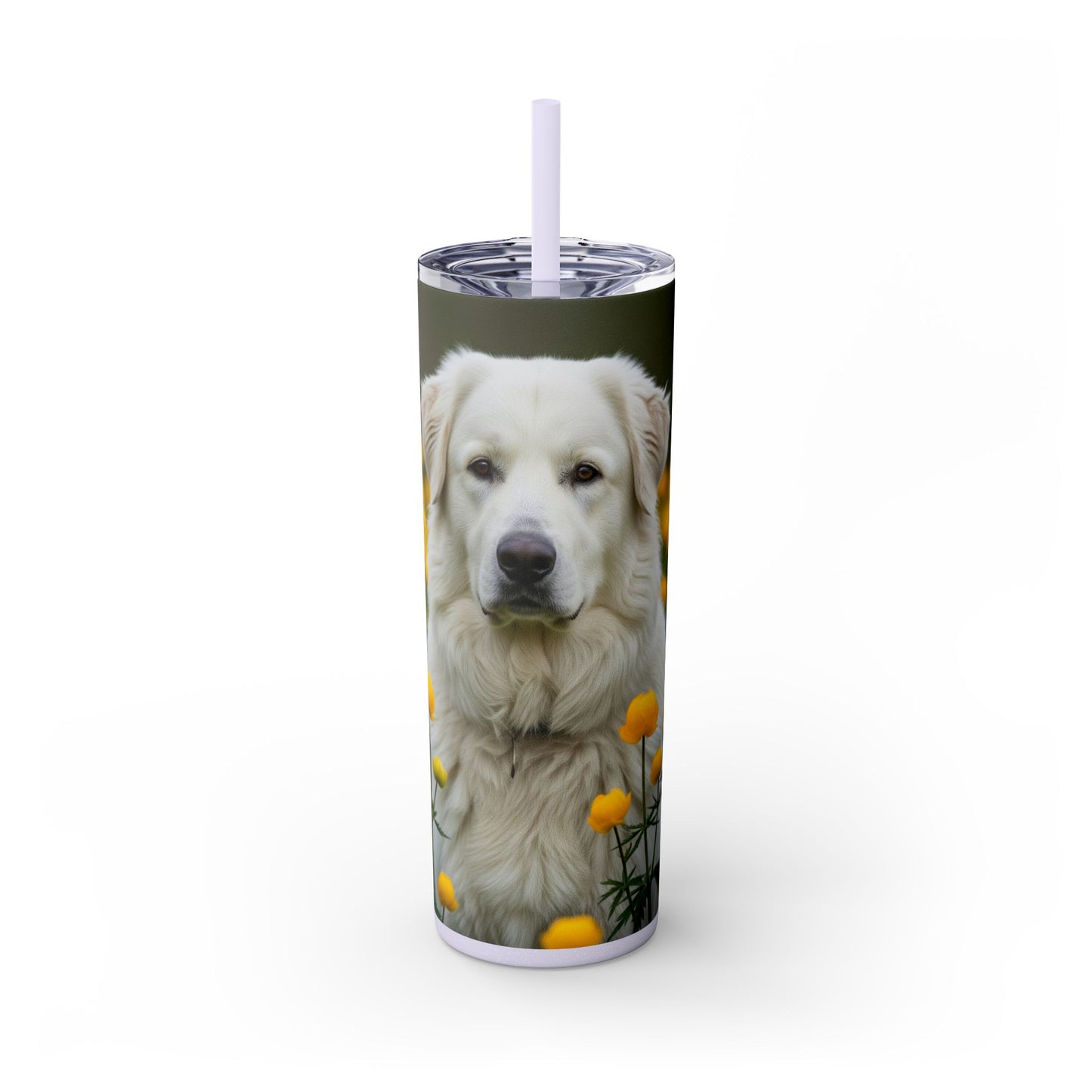 Romanian Mioritic Shepherd Dog Tumbler with Straw, 20oz
