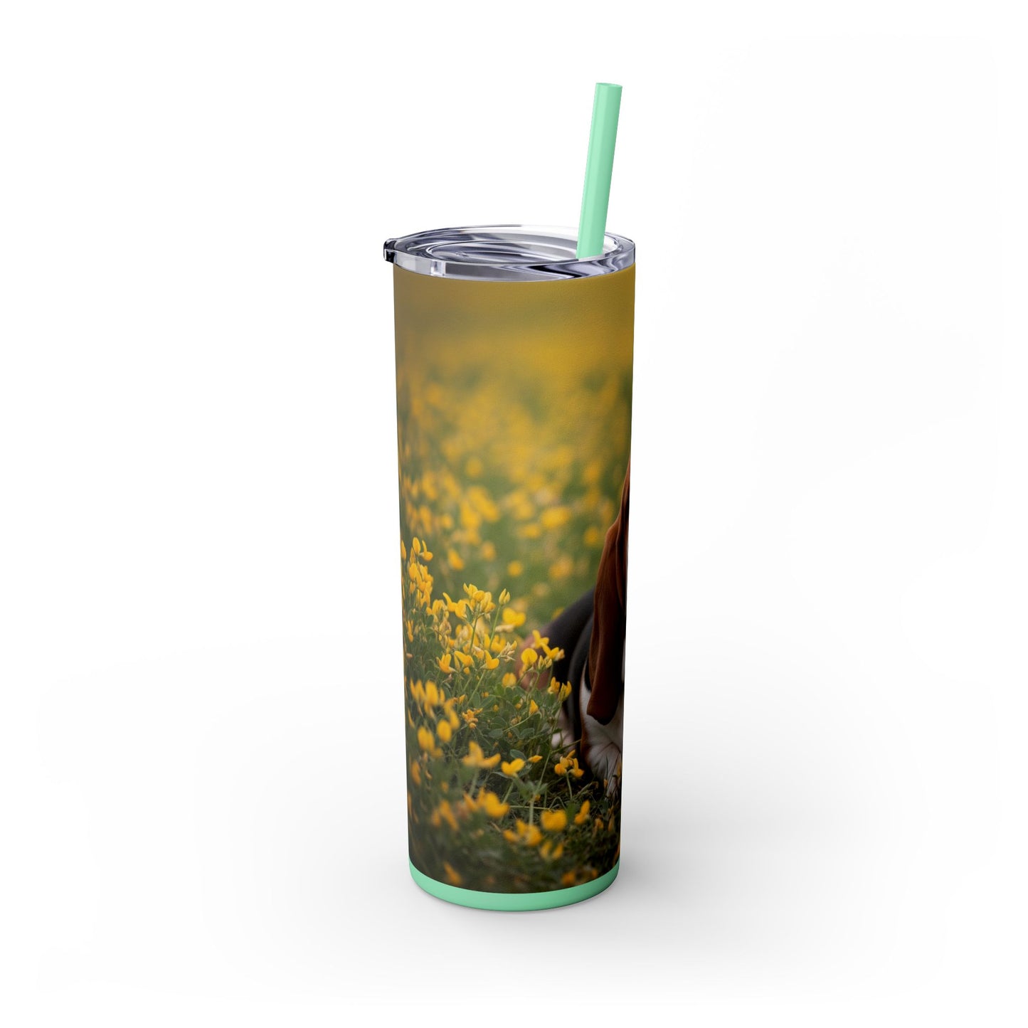 Basset Hound Tumbler with Straw, 20oz