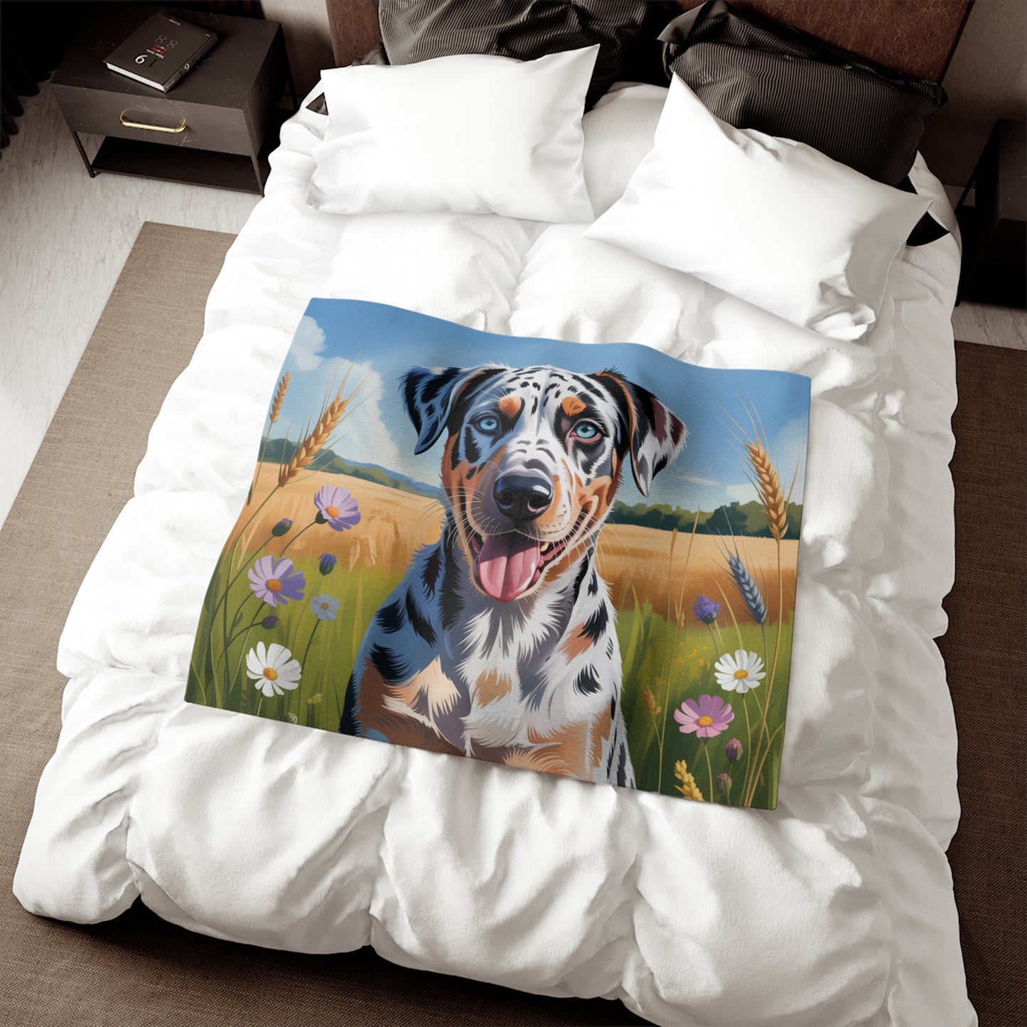 Catahoula Leopard Dog Sweatshirt Blanket