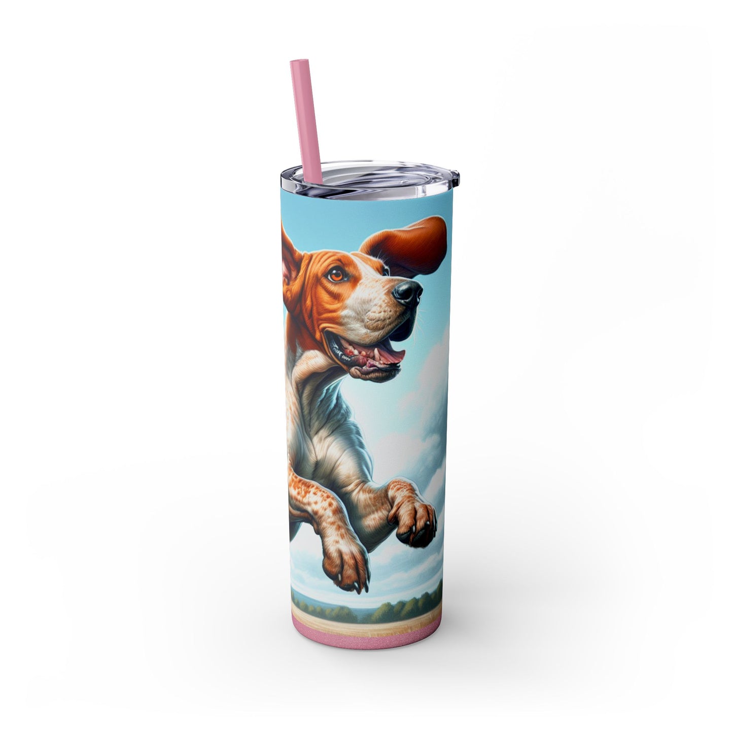 American English Coonhound Tumbler with Straw, 20oz
