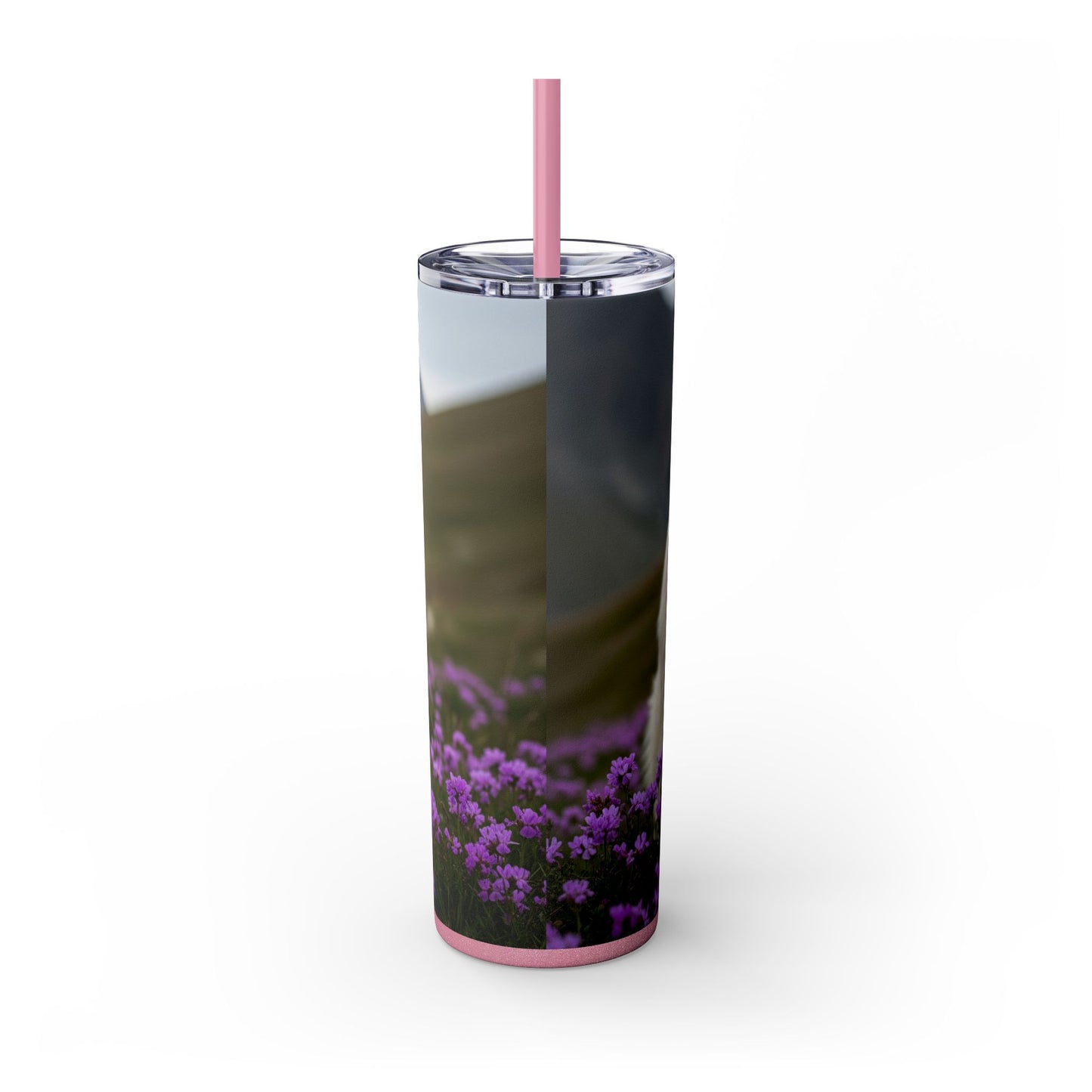 Pyrenean Mountain Dog Skinny Tumbler with Straw, 20oz