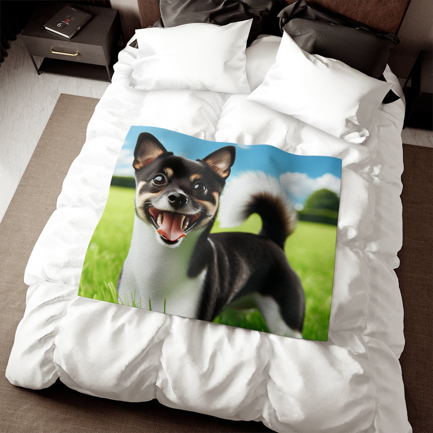 Japanese Terrier Sweatshirt Blanket