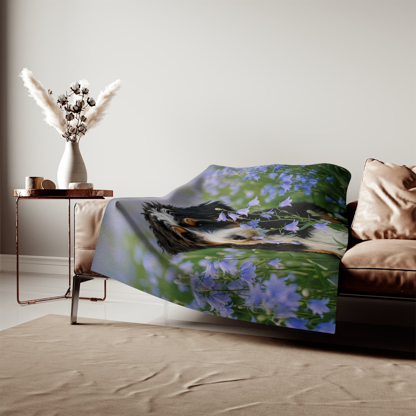 Bernedoodle Sweatshirt Blanket