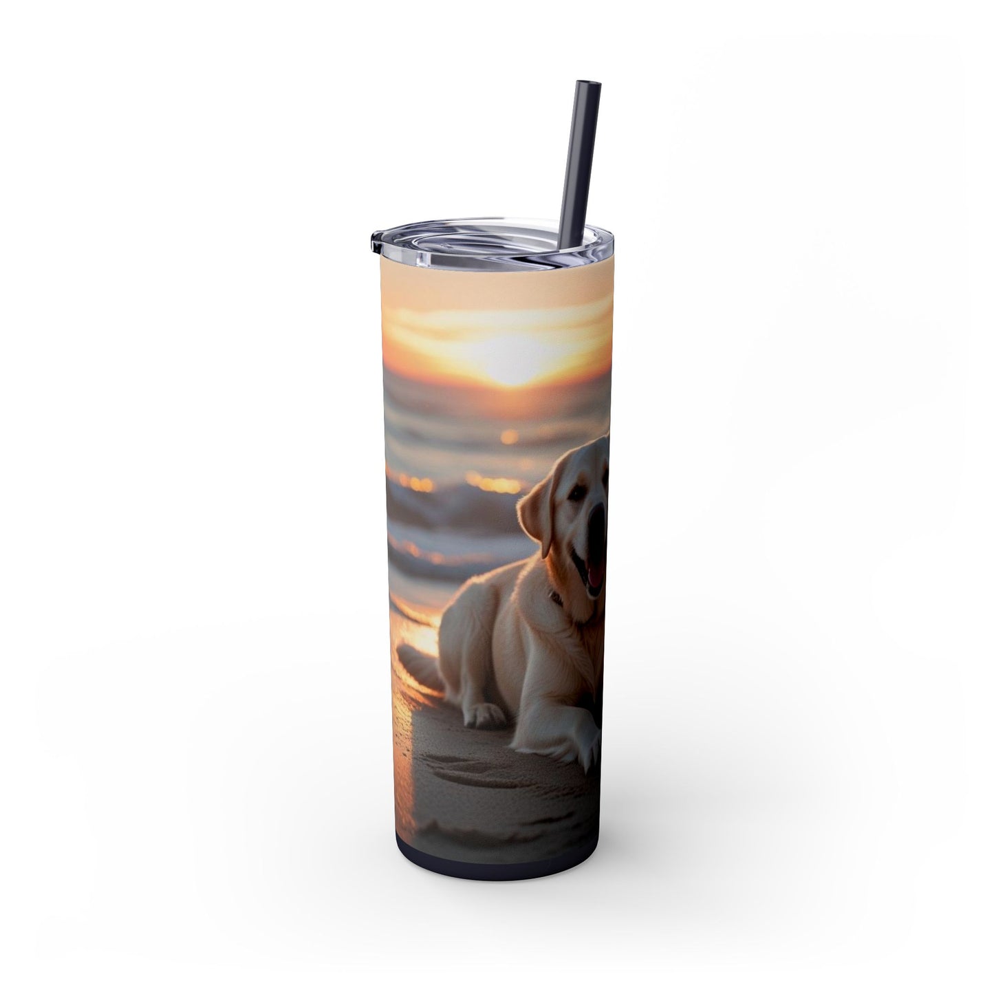 Labrador Retriever Love Skinny Tumbler with Straw, 20oz