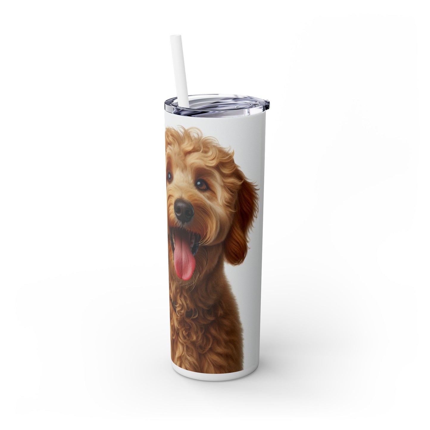Goldendoodle Tumbler with Straw, 20oz