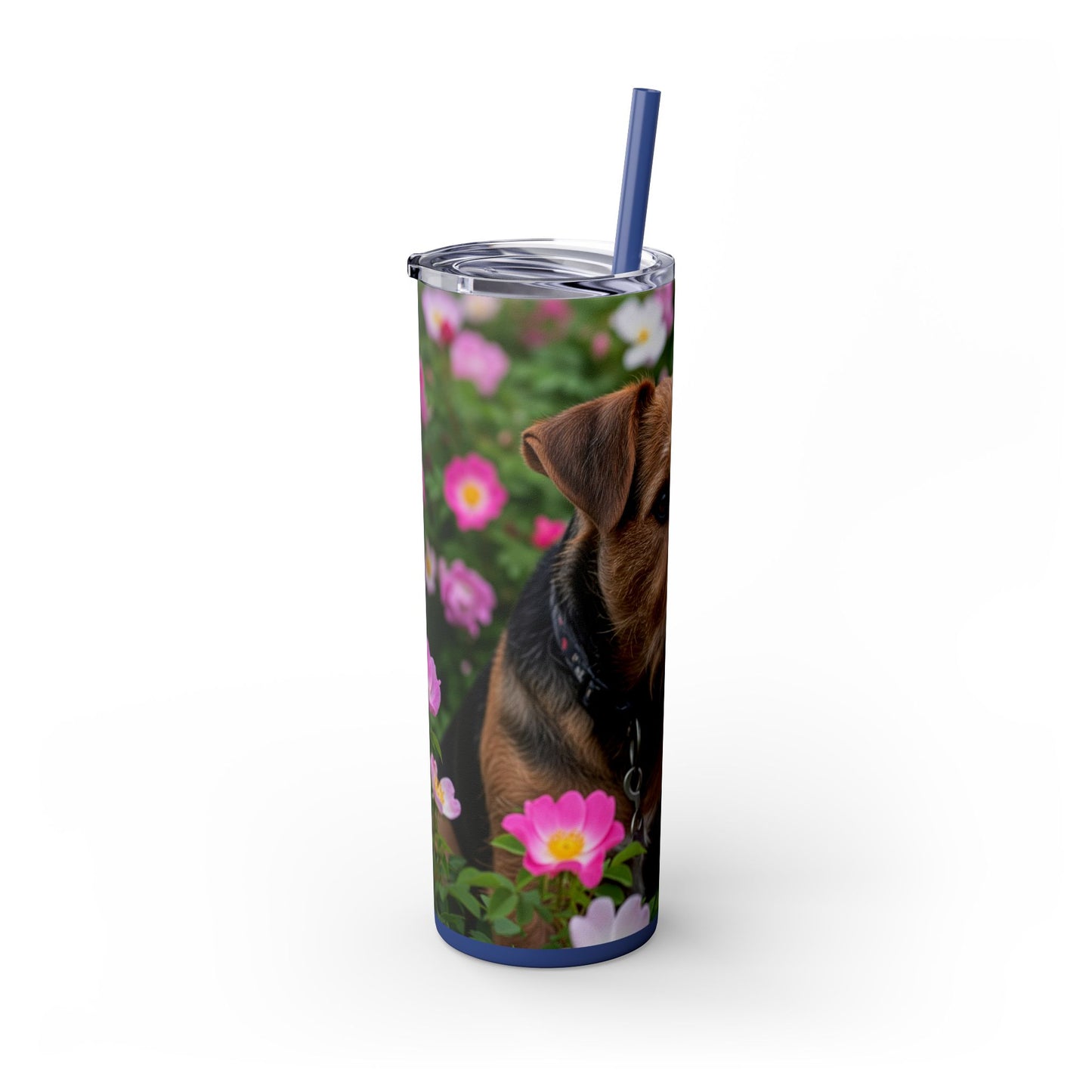 Teddy Roosevelt Terrier Tumbler with Straw, 20oz