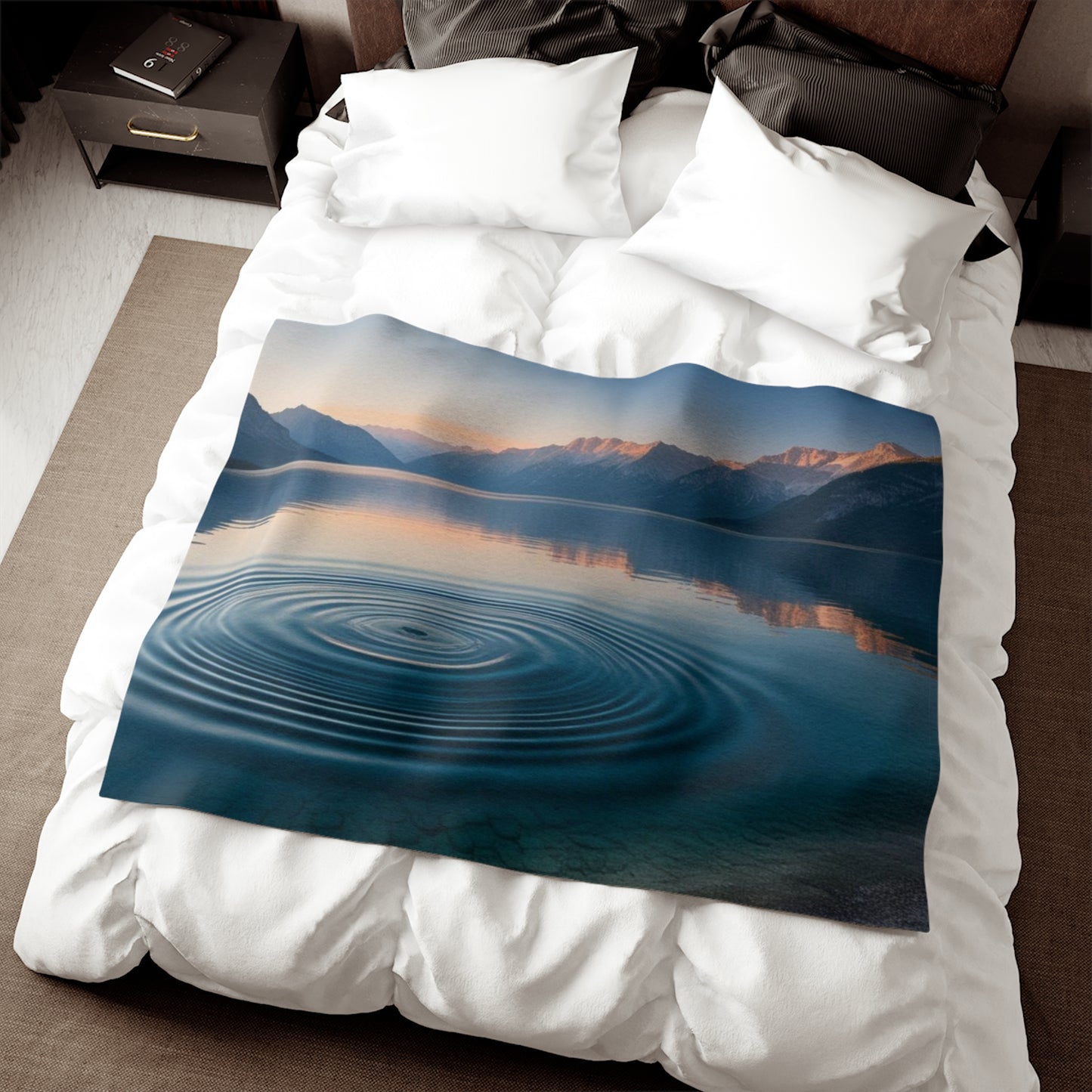 Ripple in a Mountain Lake Sweatshirt Blanket