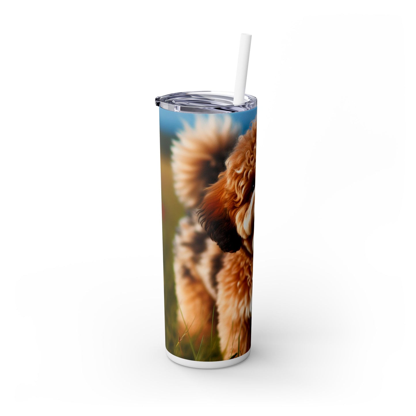 Russkaya Tsvetnaya Bolonka Tumbler with Straw, 20oz