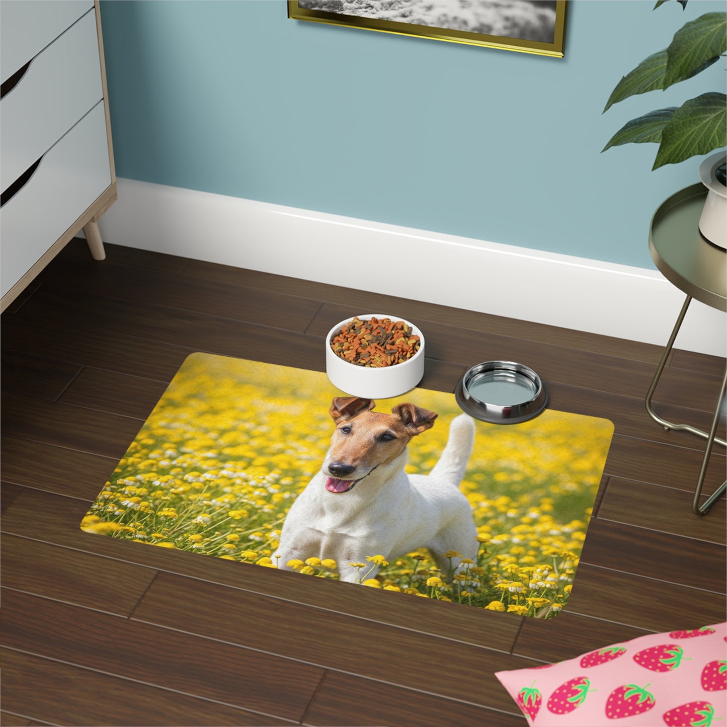 Pet Food Mat (12x18) - Smooth Fox Terrier