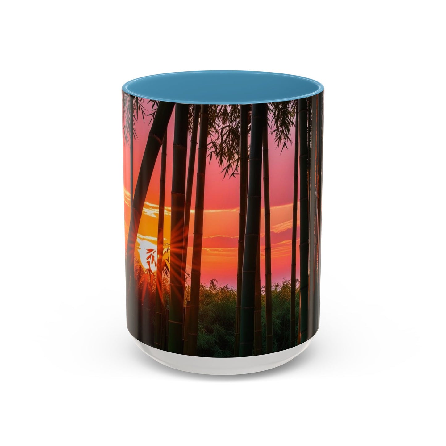 Bamboo Forest Sunrise Accent Coffee Mug - Perfect Gift for Dog Lovers