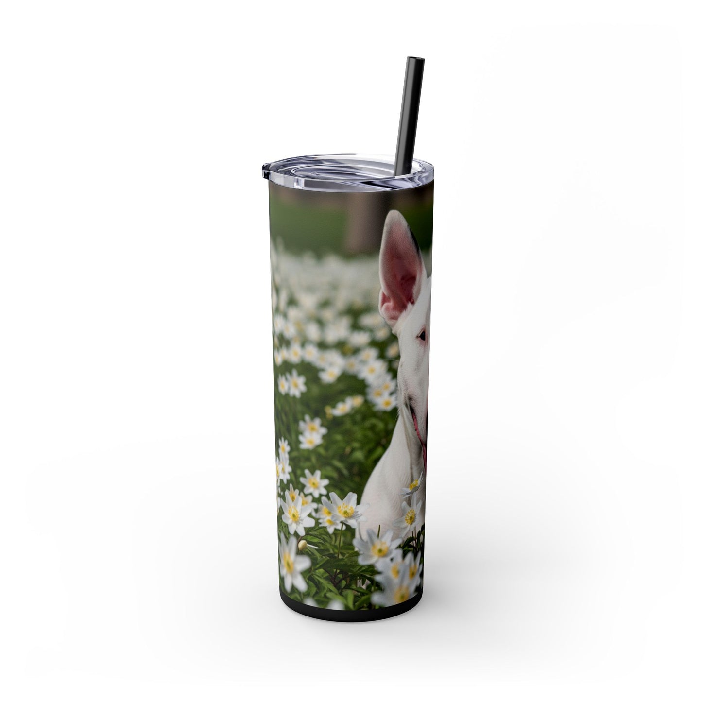 Bull Terrier Tumbler with Straw, 20oz