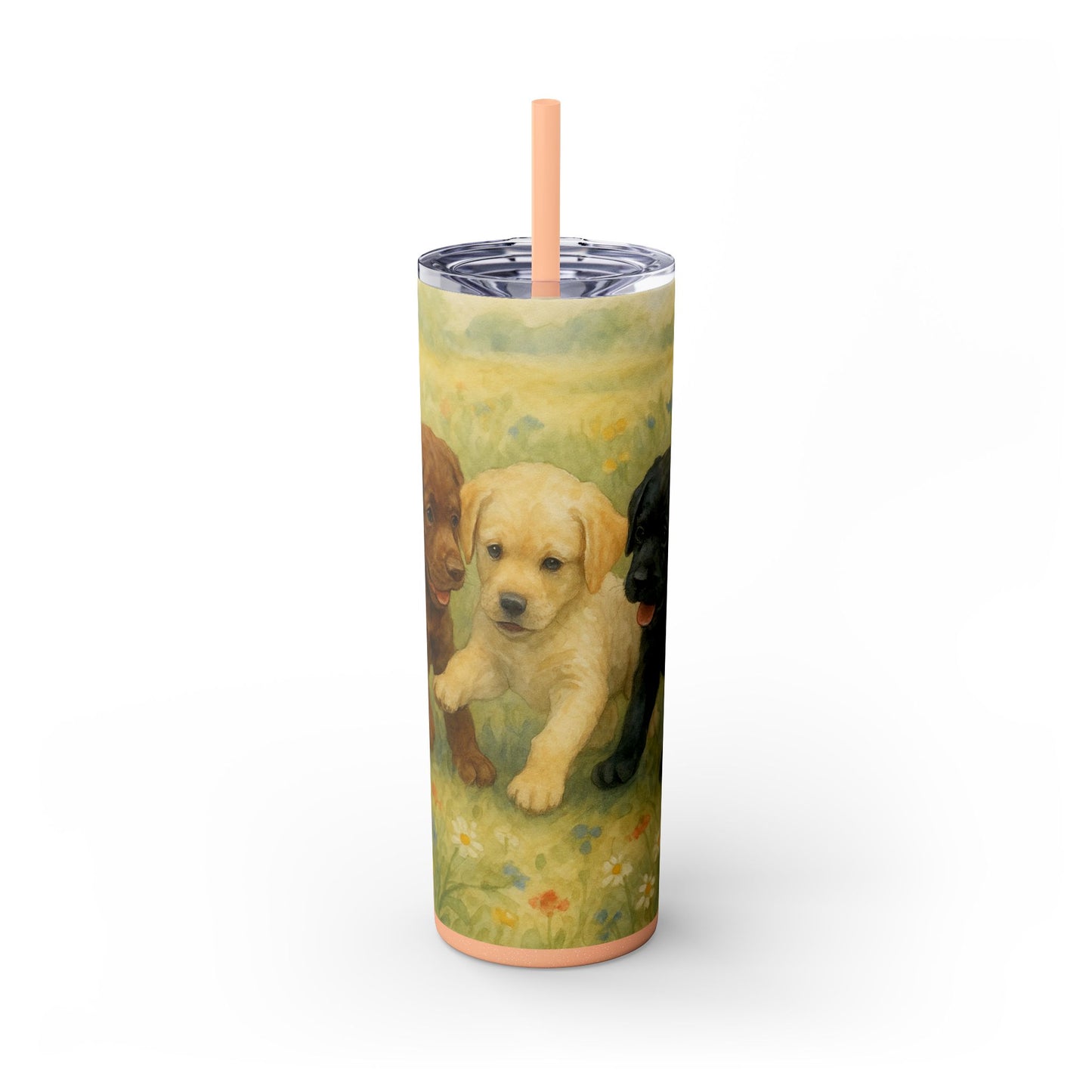 Labrador Retriever puppies Tumbler with Straw, 20oz