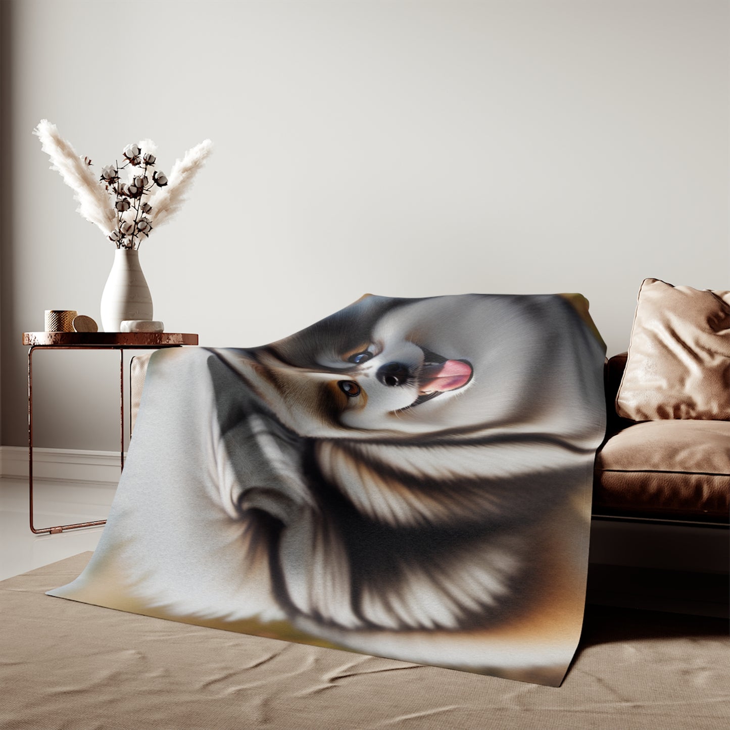 Pomsky Sweatshirt Blanket