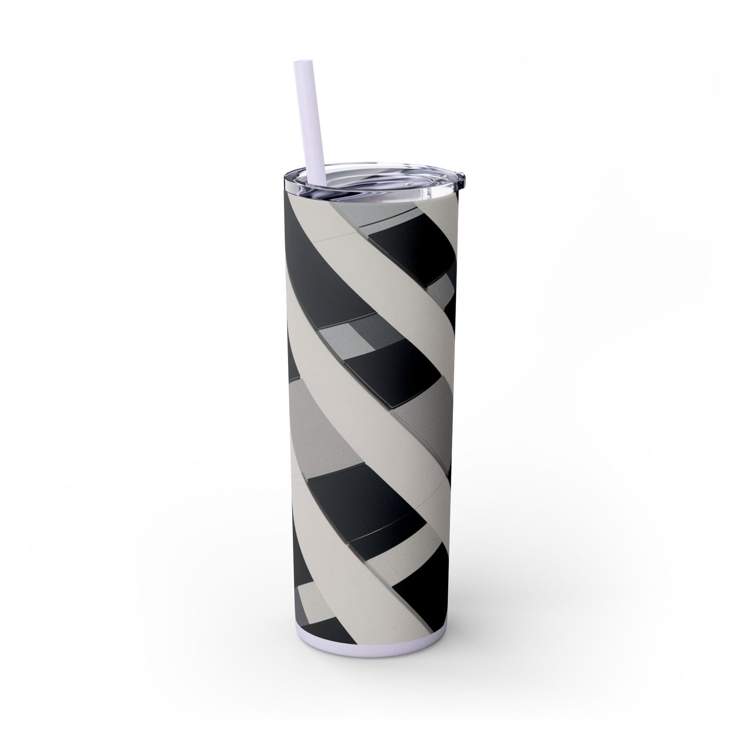Optical Illusion Skinny Tumbler with Straw, 20oz