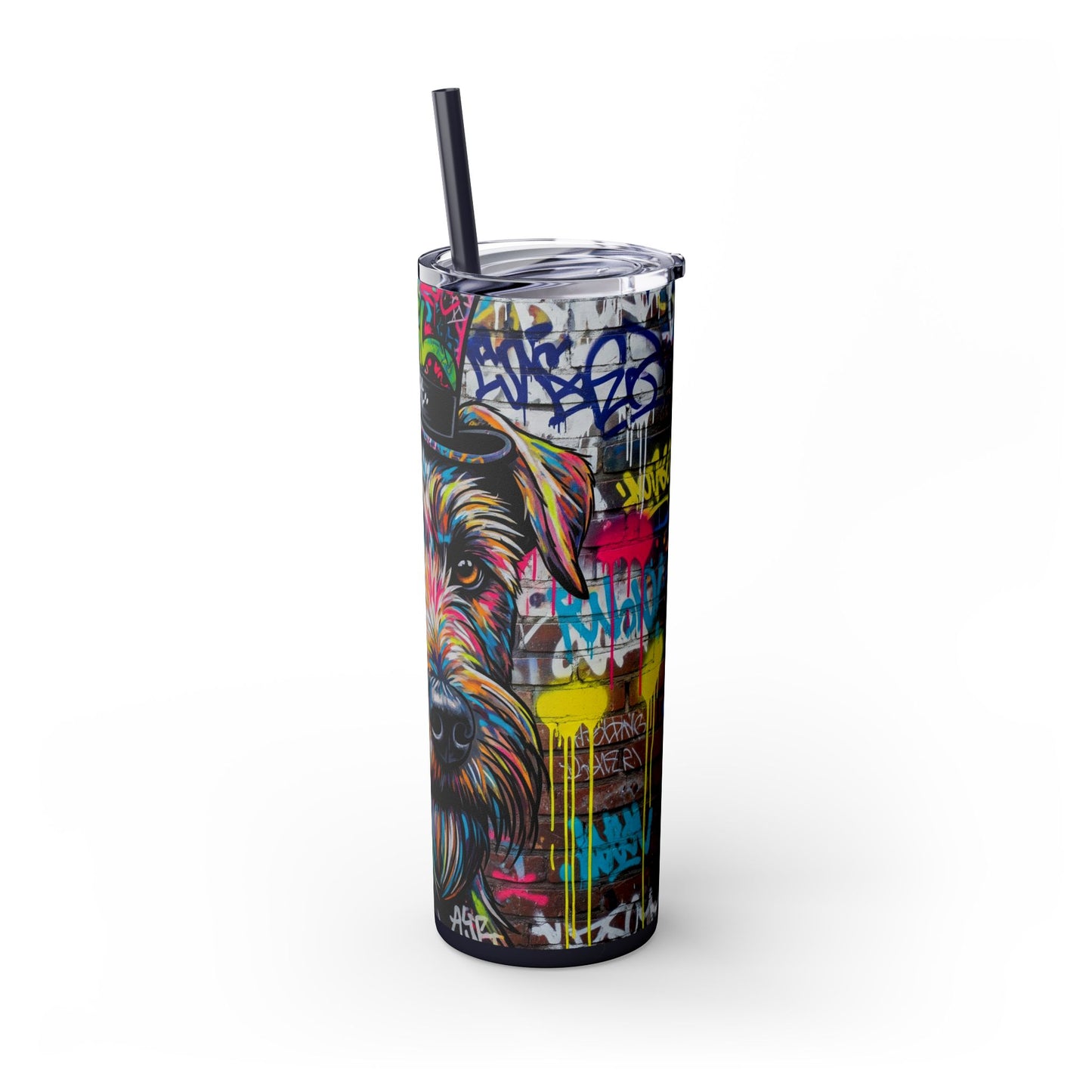 Teddy Roosevelt Terrier Tumbler with Straw, 20oz