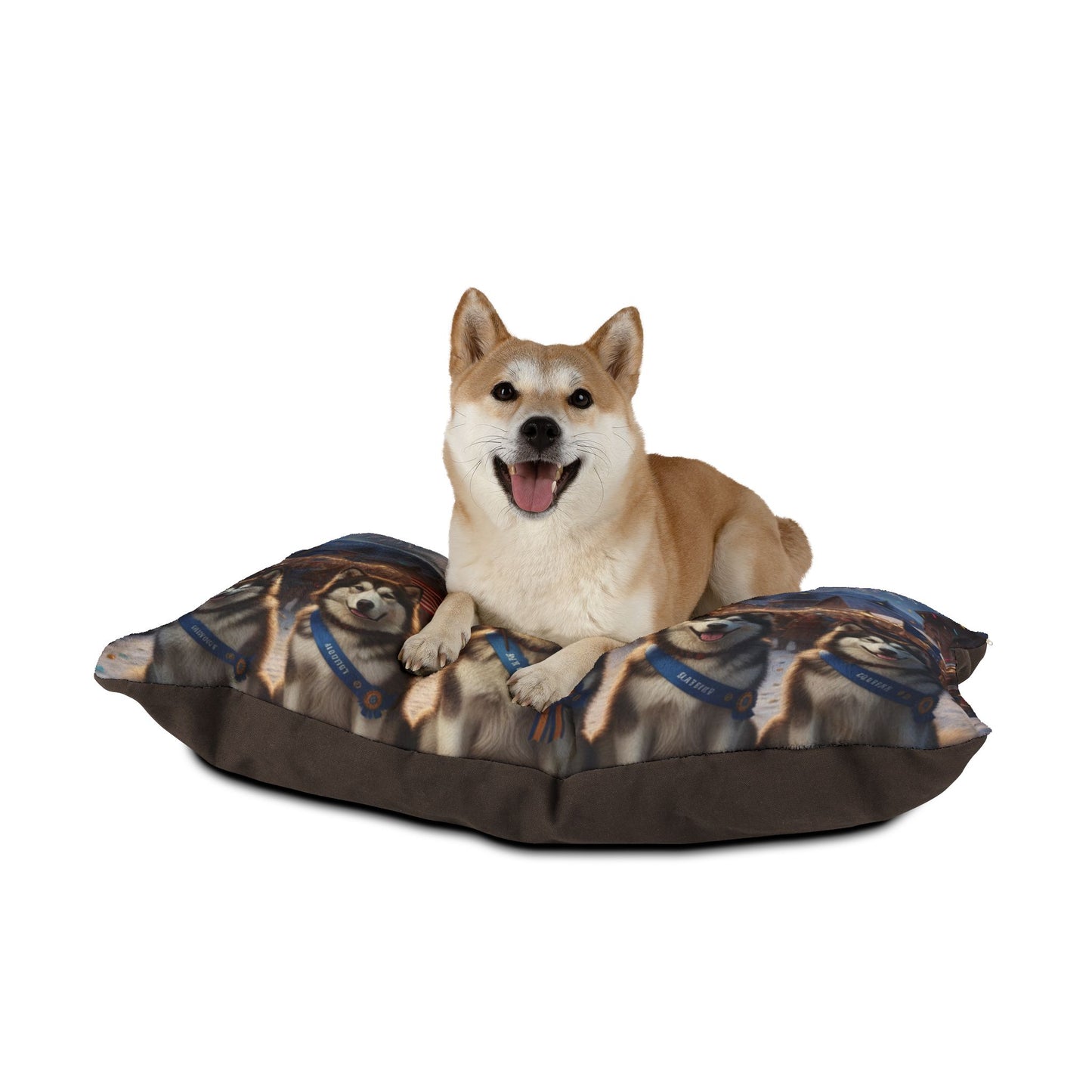 Happy Alaska Day Alaskan Malamutes Pet Bed