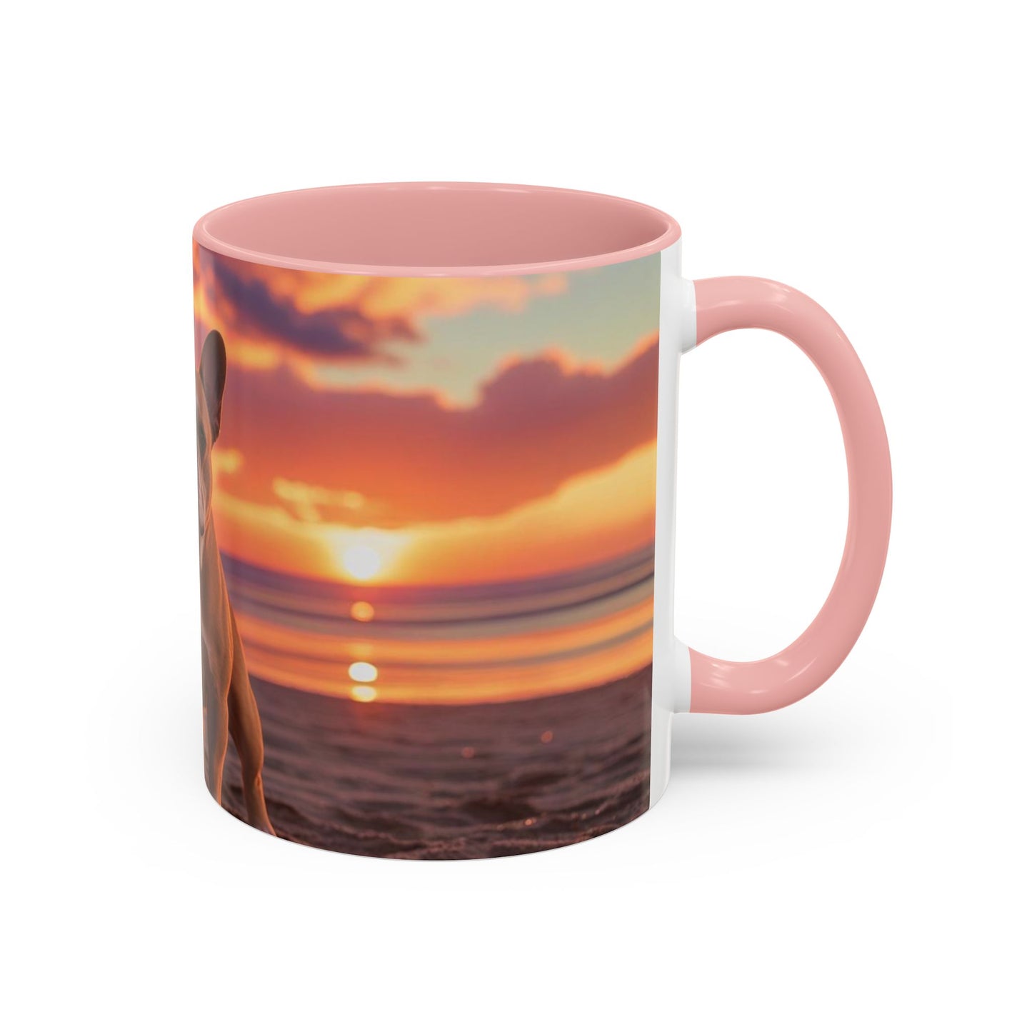 French Bulldog Love Accent Coffee Mug - Perfect Gift for Dog Lovers