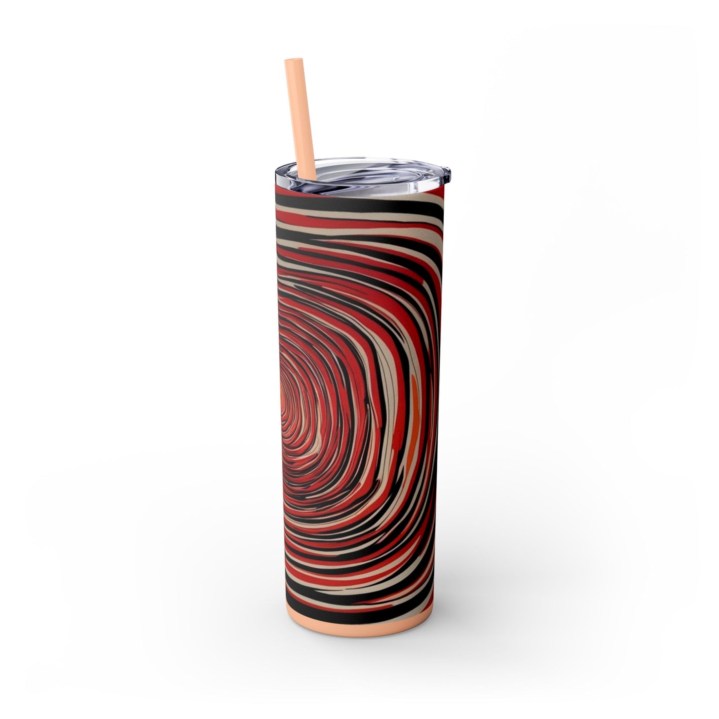 Optical Illusion Skinny Tumbler with Straw, 20oz