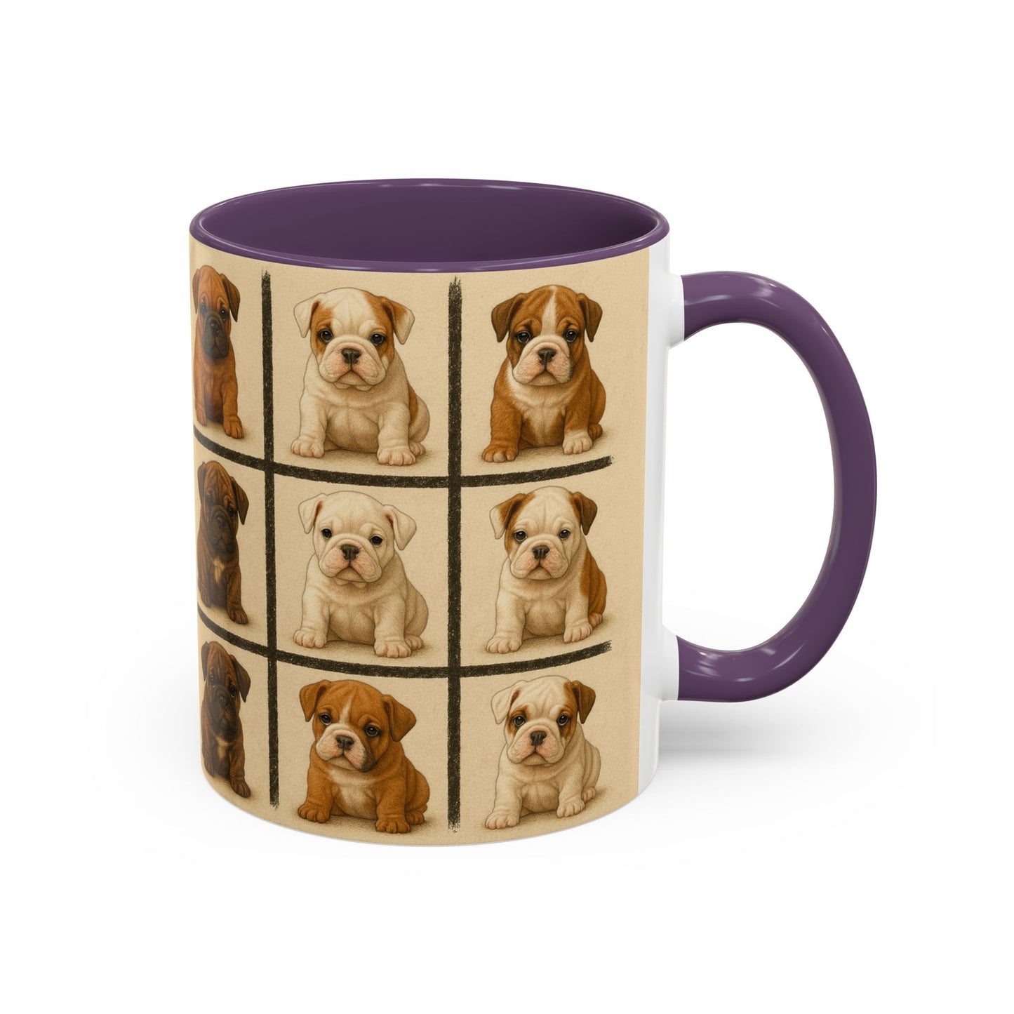 Bulldog puppies Accent Coffee Mug - Perfect Gift for Dog Lovers